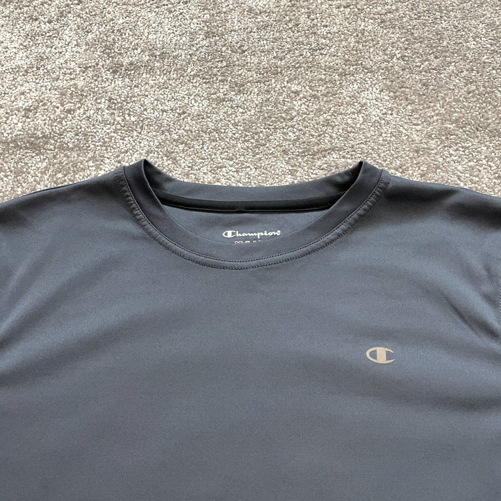 Champion Champion Shirt Mens Large Gray Short Sleeve Cotton Logo Basic Gym Adult Size US L / EU 52-54 / 3 - 2 Thumbnail