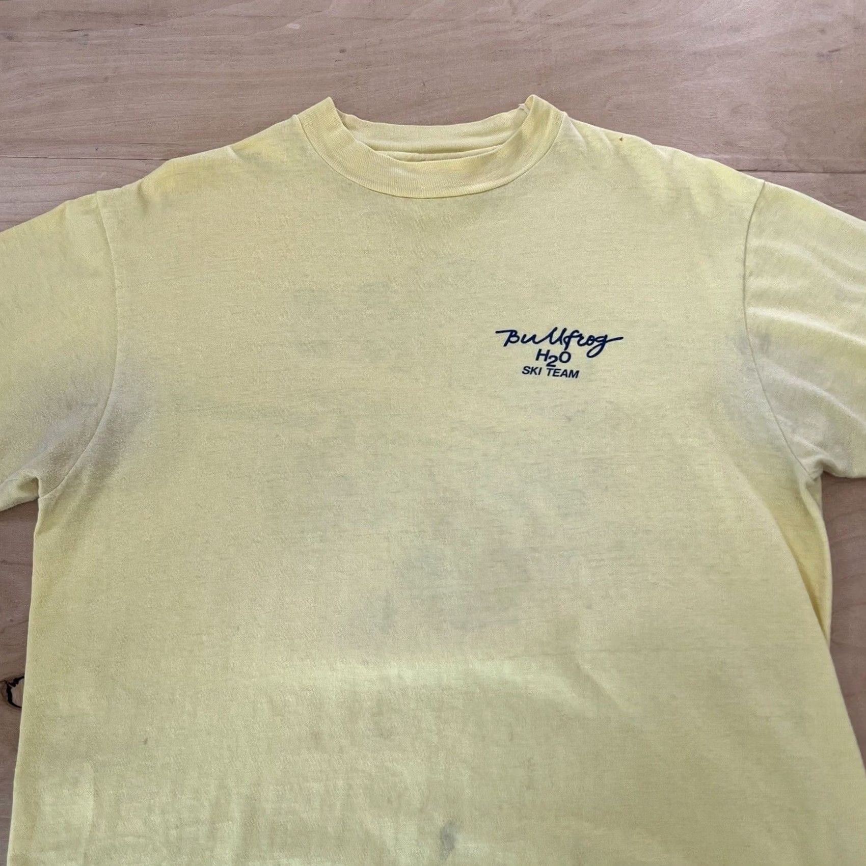 Vintage VINTAGE Bullfrog Ski Team Shirt L Yellow 80s Cartoon Art USA Mens Size US L / EU 52-54 / 3 - 4 Thumbnail