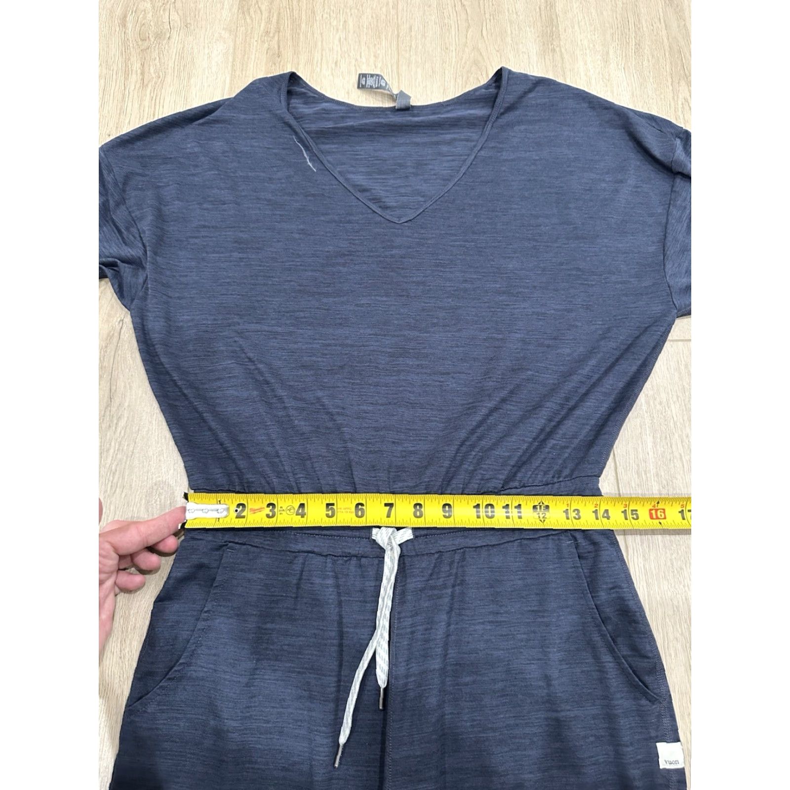 Vuori Vuori Lux Long-Sleeve Romper in Midnight Heather Blue Jumpsuit S Blue Women One-Piece Regular Size S Mens? No gender specified Size 28" / US 6 / IT 42 - 7 Thumbnail