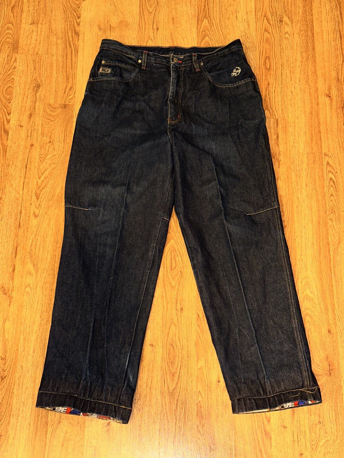 Southpole VTG Y2K Bolo School Of Hard Knocks Hip Hop Cargo Jeans 36 Size US 36 / EU 52 - 10 Thumbnail
