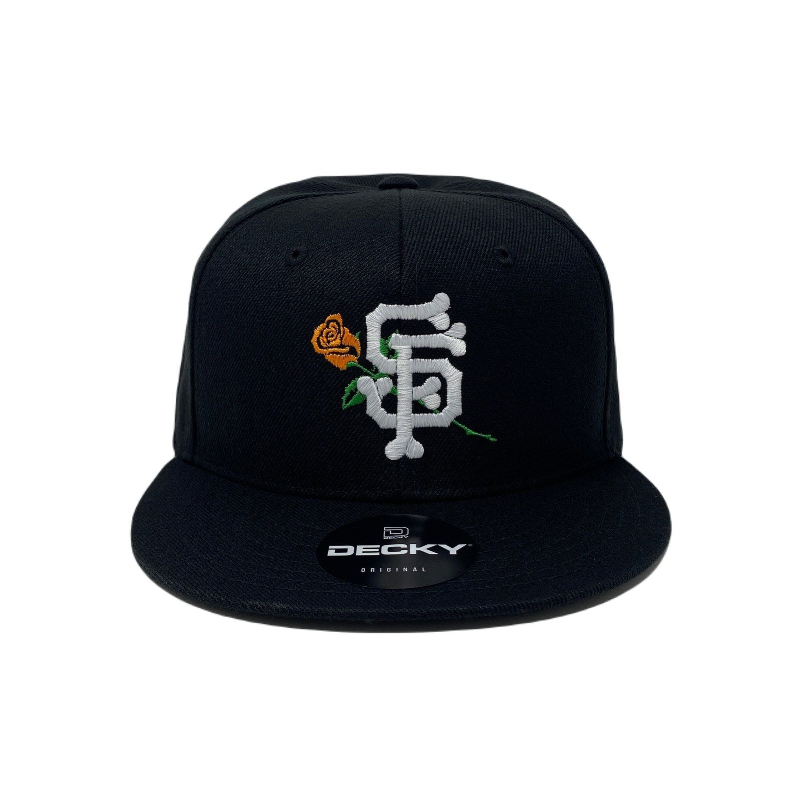 Other San Francisco Bone Rose Snapback Hat All Black Size ONE SIZE - 2 Thumbnail