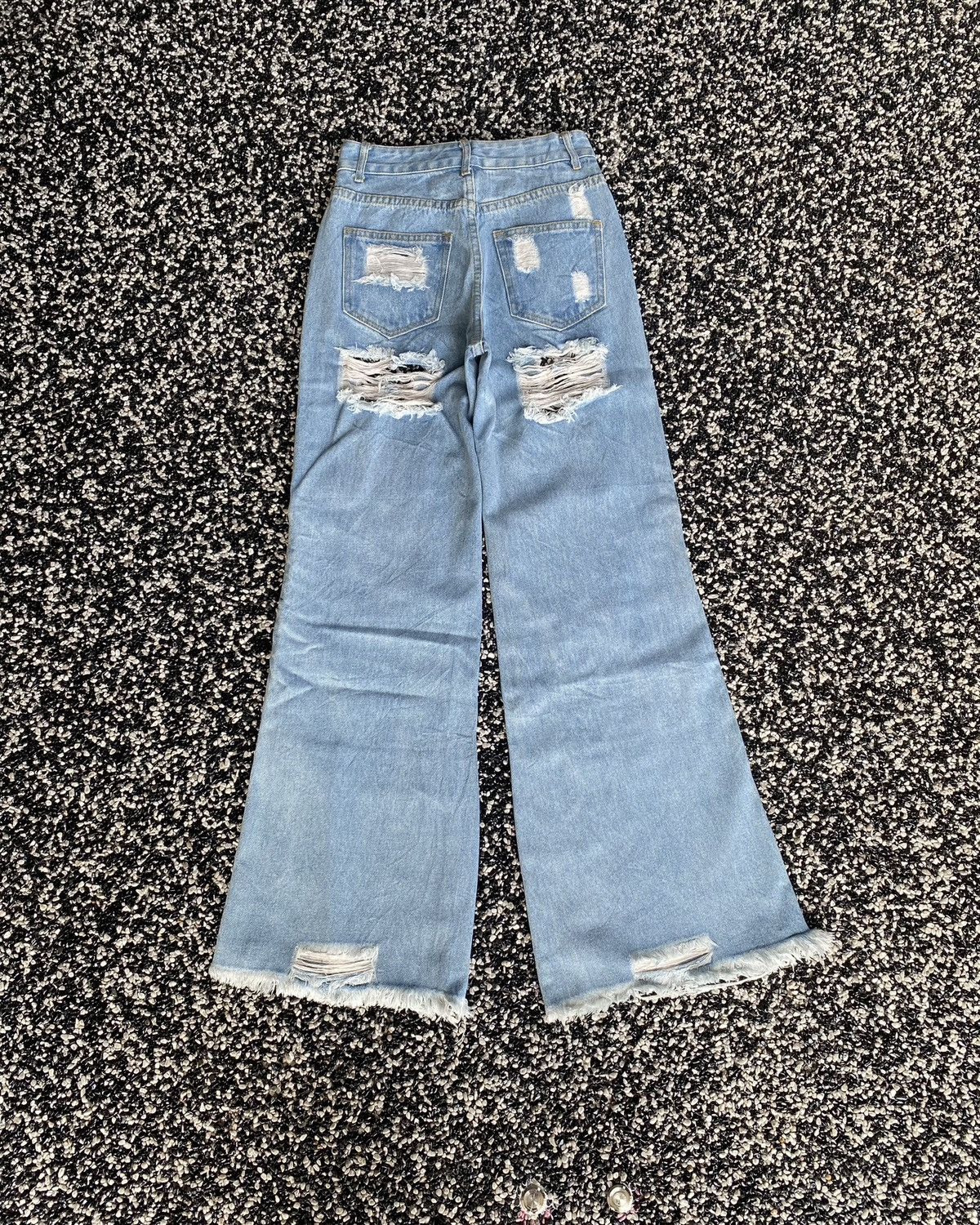 If Six Was Nine INSANE🔥ONE SPO JAPAN DISTRESS RIPS ZIPPER LEG DENIM JEANS Size 25" / US 0 / IT 36 - 2 Thumbnail