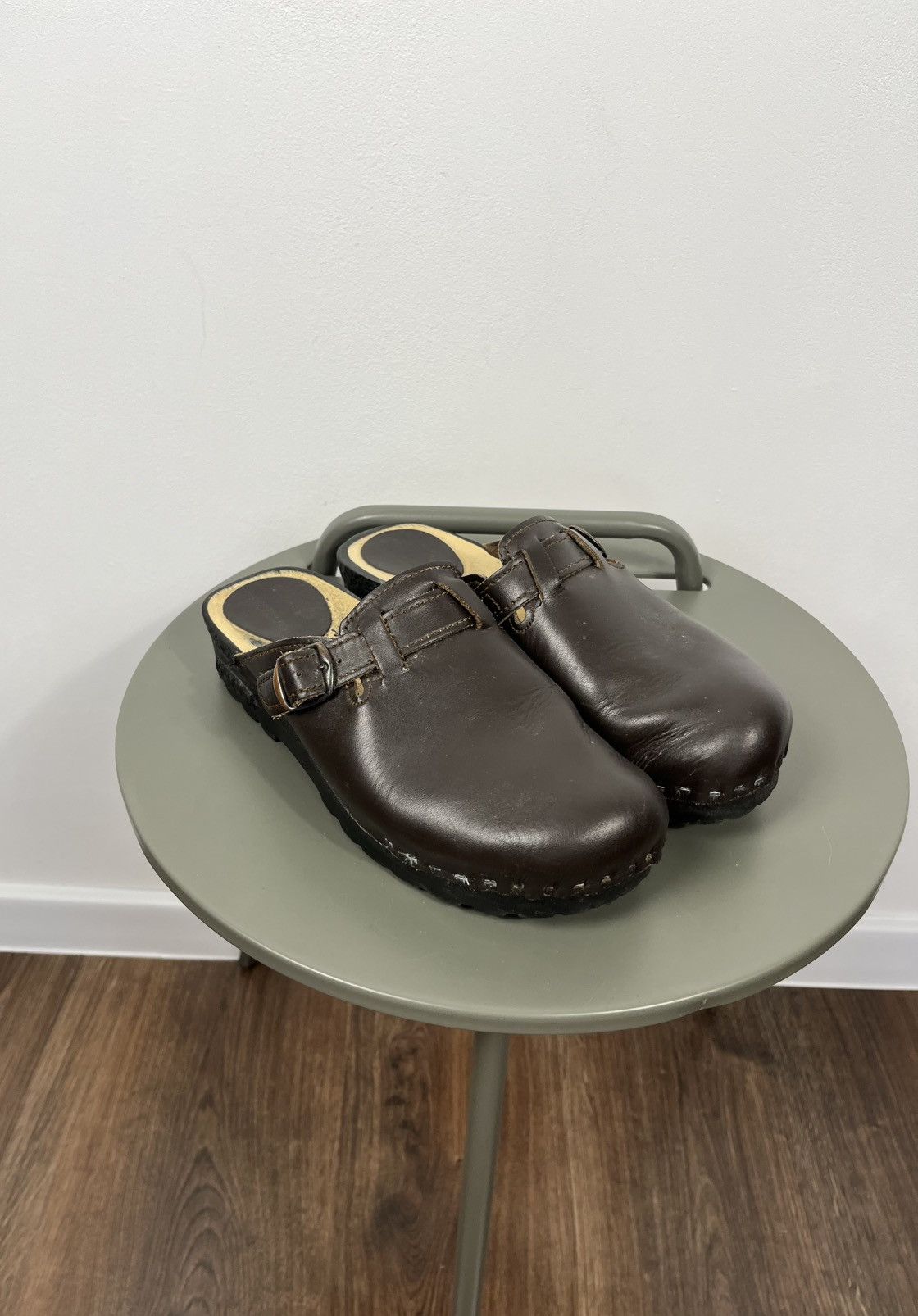 Other Handmade Leather Clogs Brown Men’s EU 41 Slip On Shoes Size US 8 / EU 41 - 1 Thumbnail