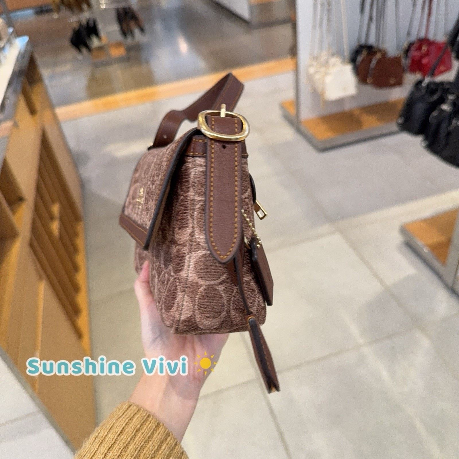 Coach NWT Coach Etta Small Flap Shoulder Bag Chenille CCV65 Size ONE SIZE - 5 Thumbnail