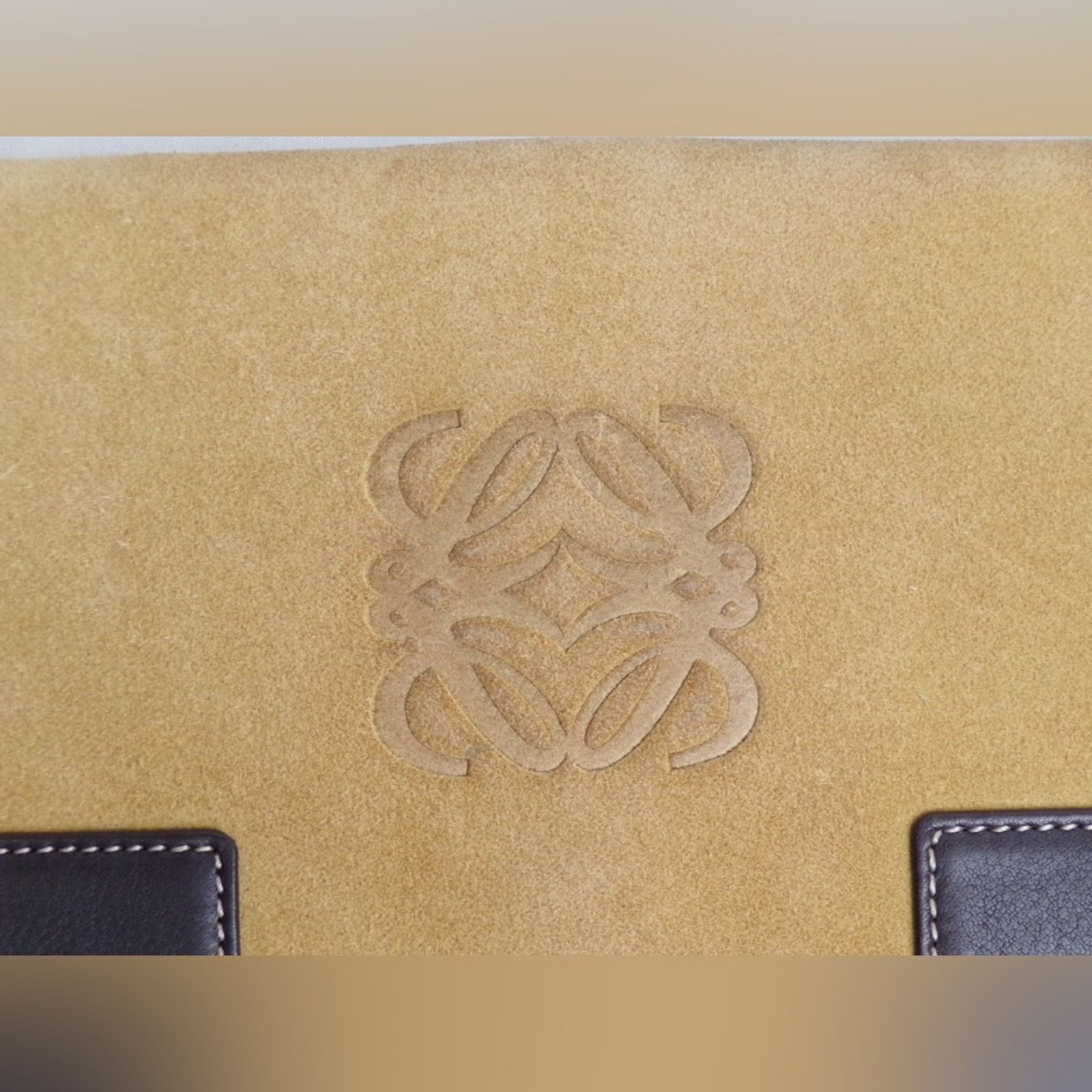 Loewe Loewe Tan Suede Brown leather wallet Size ONE SIZE - 3 Thumbnail
