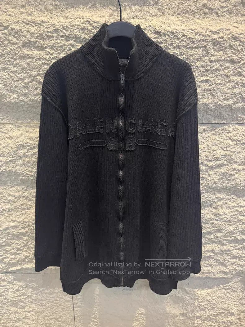 Balenciaga Balenciaga Straight Knit Zip-Up Jacket Size US M / EU 48-50 / 2 - 1 Thumbnail