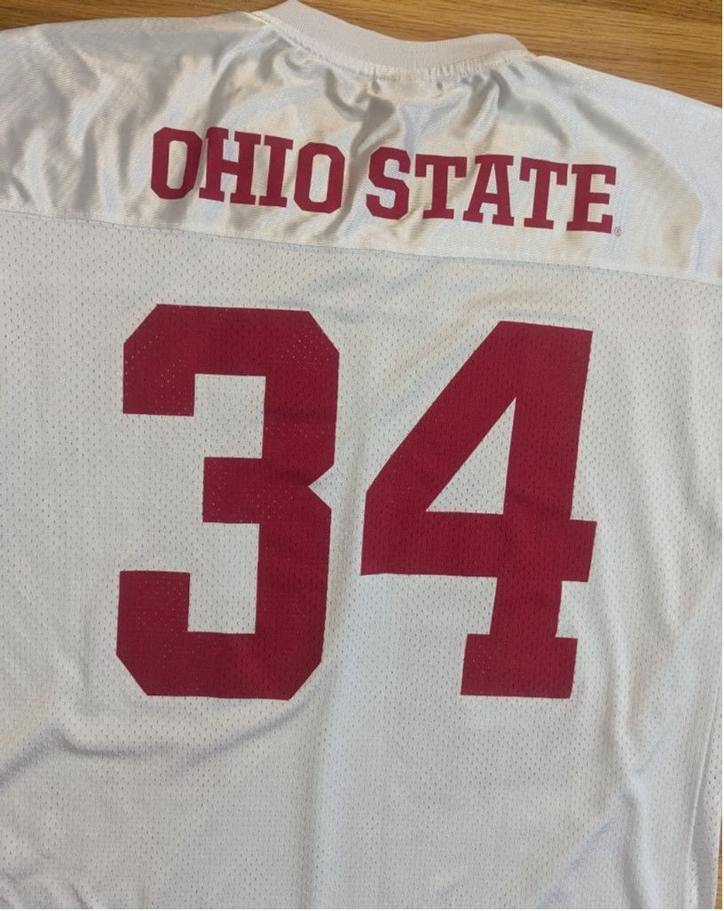 Nike Ohio State Buckeyes Jersey #34 XXL white tOSU Size US XXL / EU 58 / 5 - 6 Thumbnail