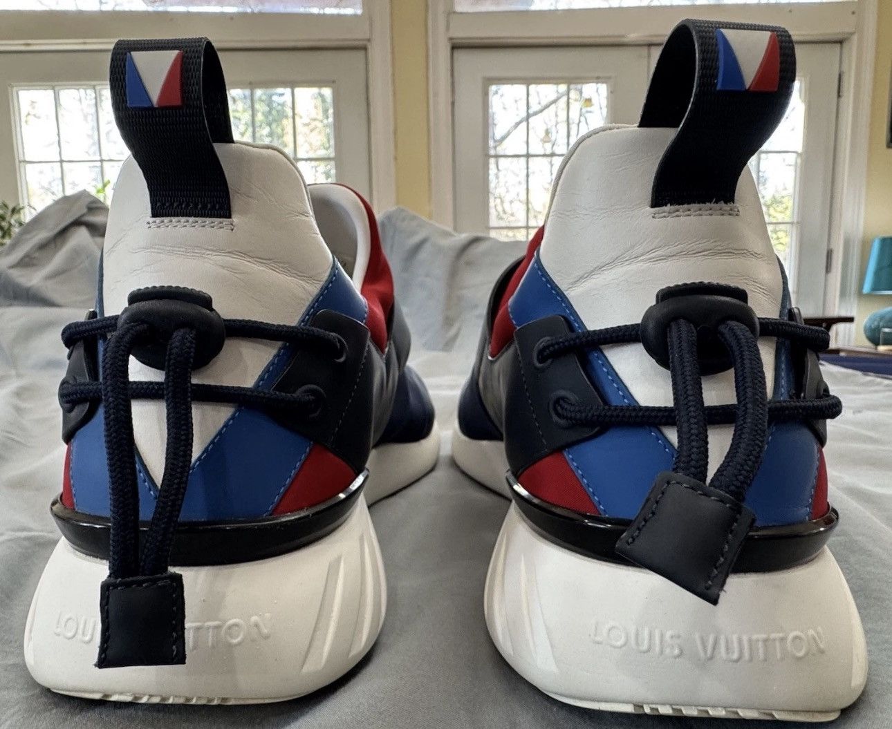 Louis Vuitton Louis Vuitton America’s Cup ‘17 Sneaker Navy Red White US 13 Size US 12 / EU 45 - 7 Thumbnail