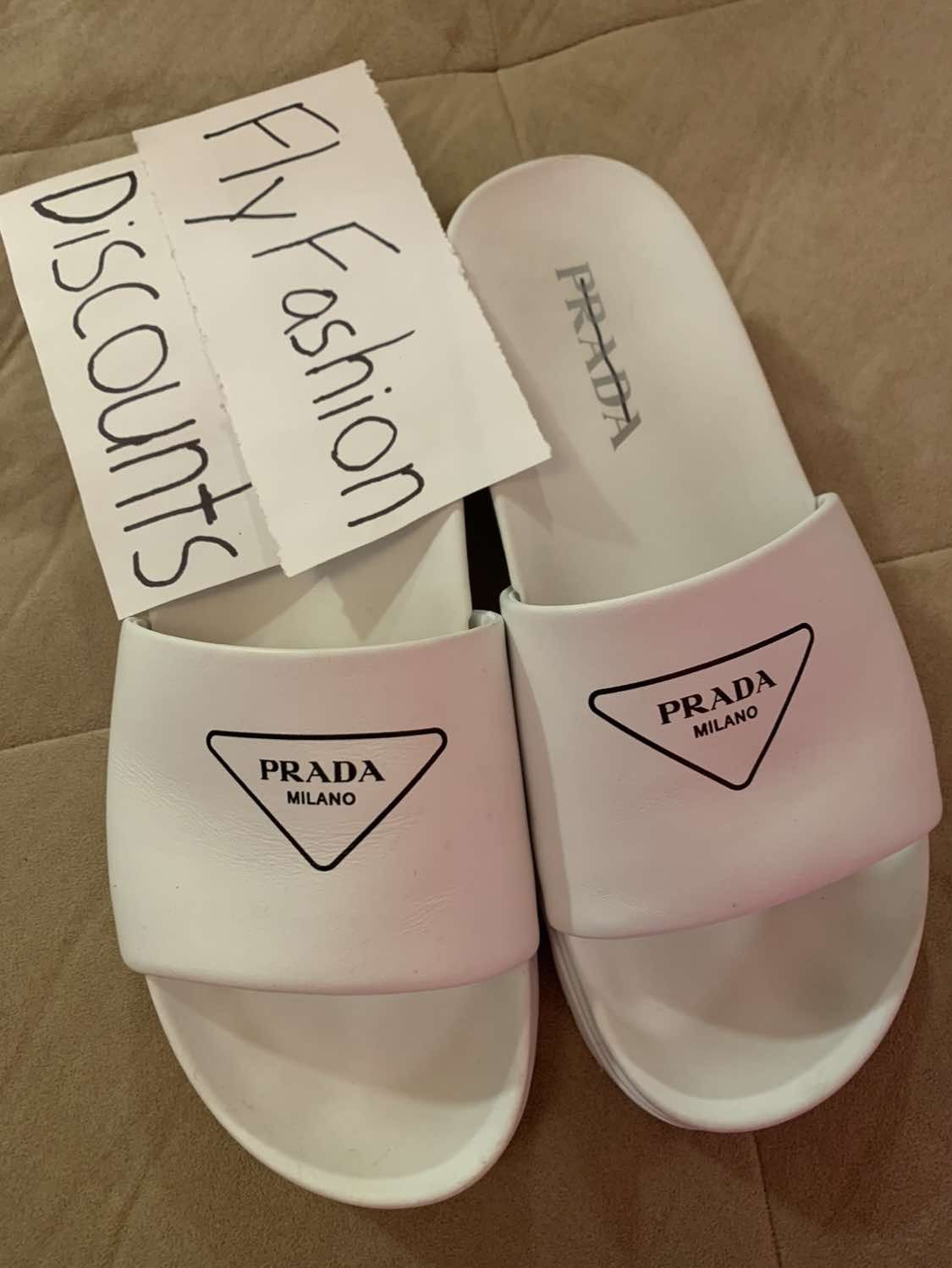 Prada Prada Lug Sole Leather Slides/Sandals Size US 8 / EU 41 - 9 Thumbnail