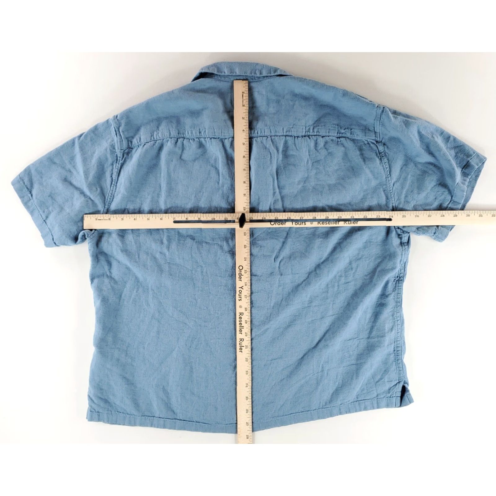 Abercrombie & Fitch VINTAGE Abercrombie & Fitch Summer Linen Blend Button Up Shirt Short Sleeve Blue Mens XL Size US XL / EU 56 / 4 - 6 Thumbnail
