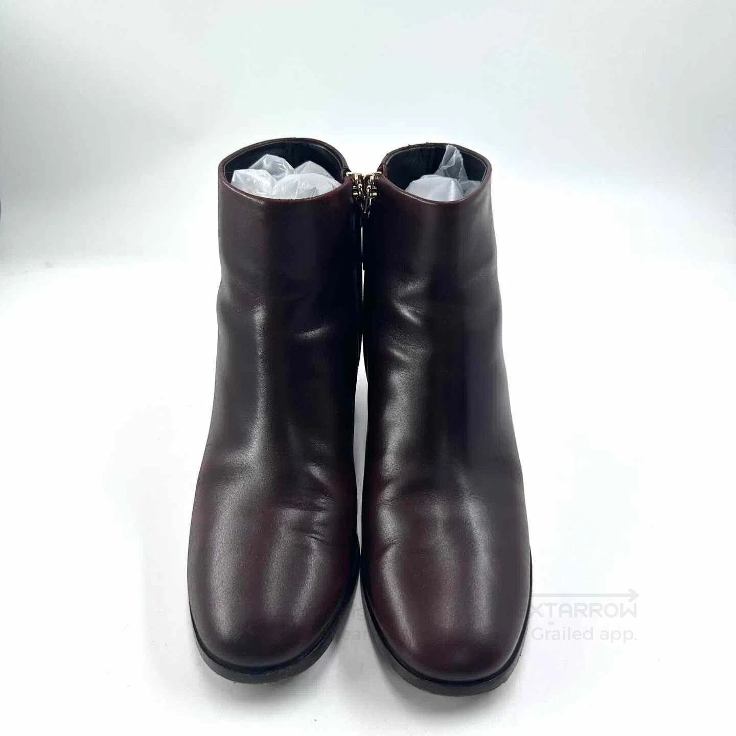 Chanel Chanel Red-Brown Block Heel Leather Boots. Size US 8 / IT 38 - 2 Thumbnail