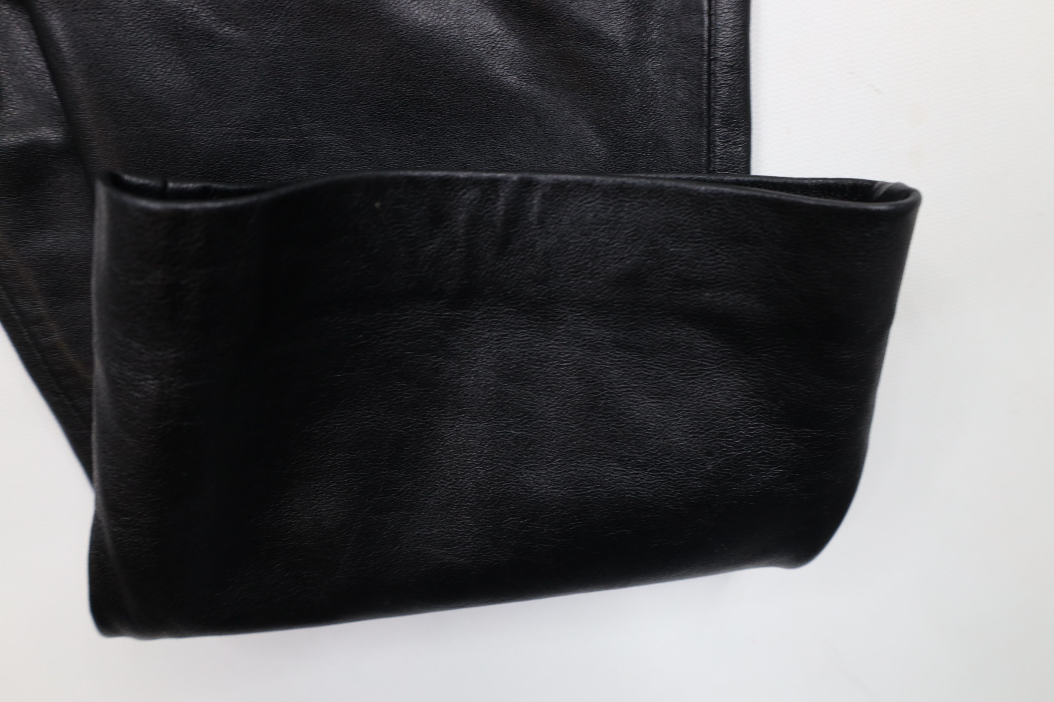 Vintage Vintage 90s Streetwear Faded Leather Motorcycle Pants Black Size 36" / US 14 / IT 50 - 5 Thumbnail