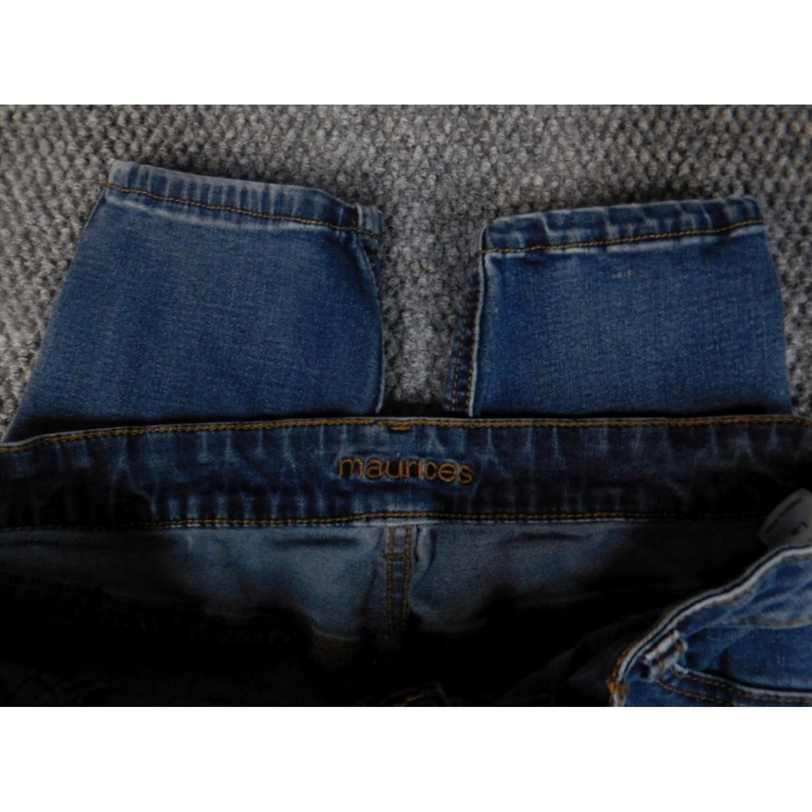 Vintage Maurices Womens Jeans Regular Large Blue Skinny Ankle Zip Denim Size 36" / US 14 / IT 50 - 2 Thumbnail