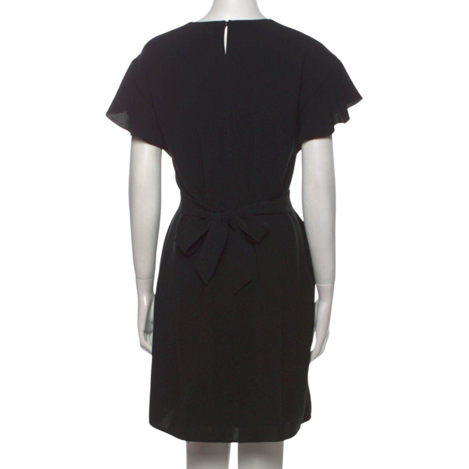 Lafayette 148 Lafayette 148 Luxury Designer V-Neck Ruffle Mini Dress Small Size S / US 4 / IT 40 - 2 Thumbnail