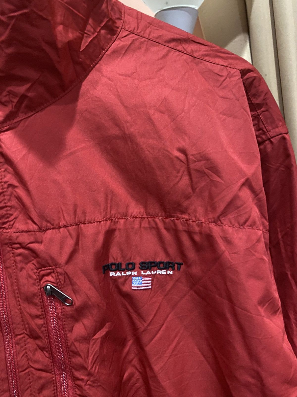 Ralph Lauren Sport Vintage Polo Sport Ralph Lauren Red Windbreaker Jacket 90s Size US L / EU 52-54 / 3 - 4 Thumbnail