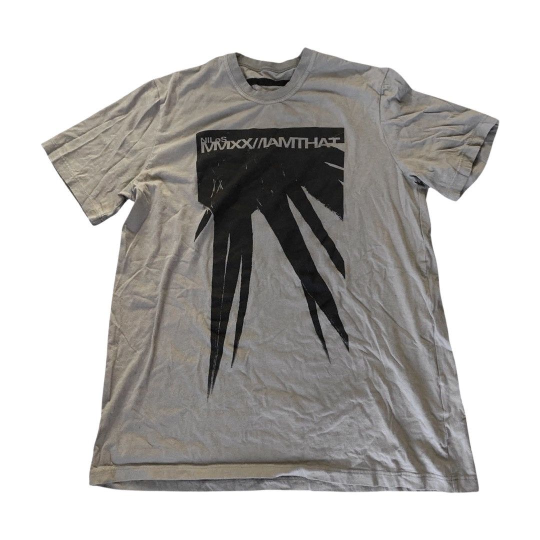 image of Julius x Nilos Fw 2020-21 Nilos Cut & Sew Tee in Black, Men's (Size Large)