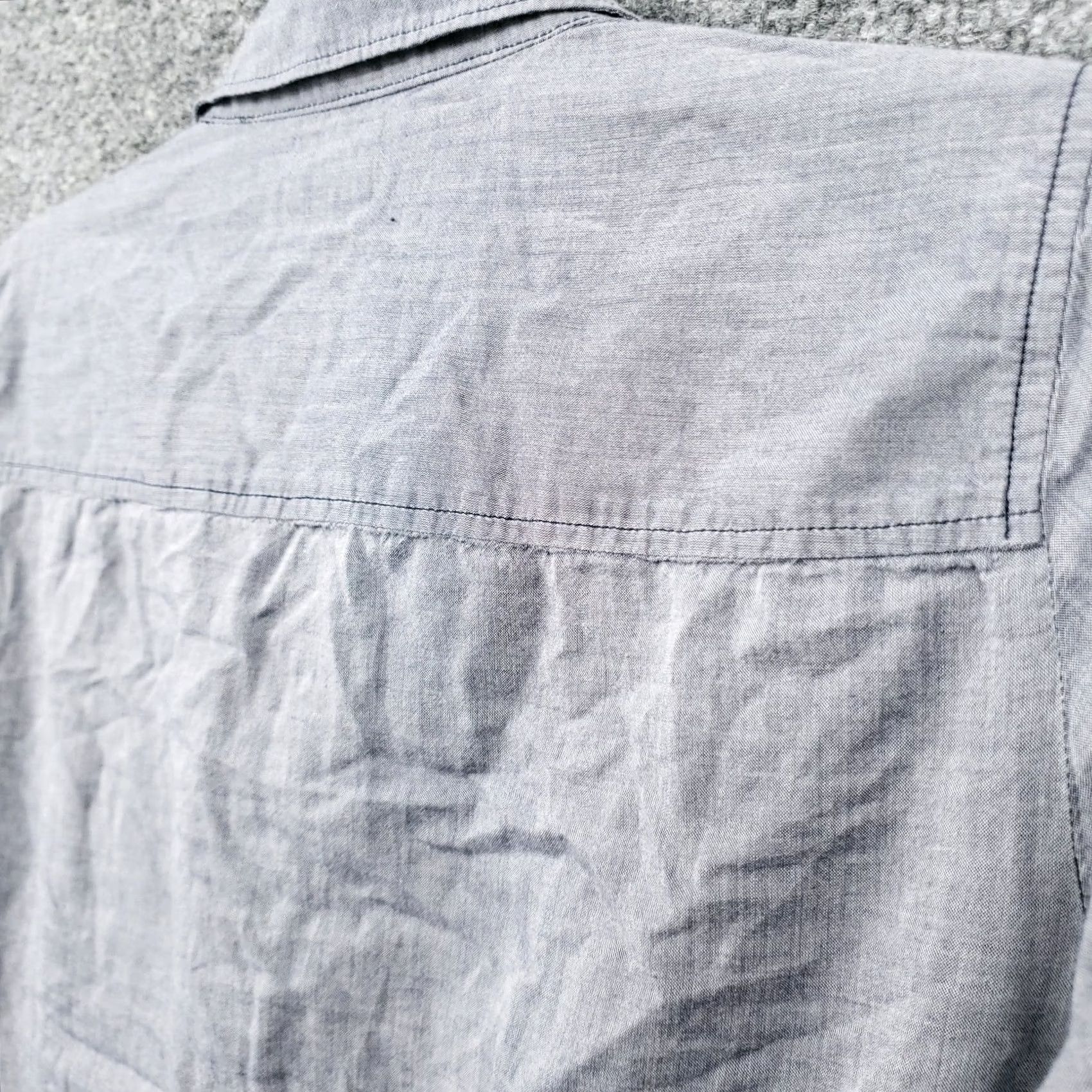 J.Crew J.CREW Shirt Womens XS Button-Up Gray Pockets Long Sleeve Cotton Size XS / US 0-2 / IT 36-38 - 7 Thumbnail