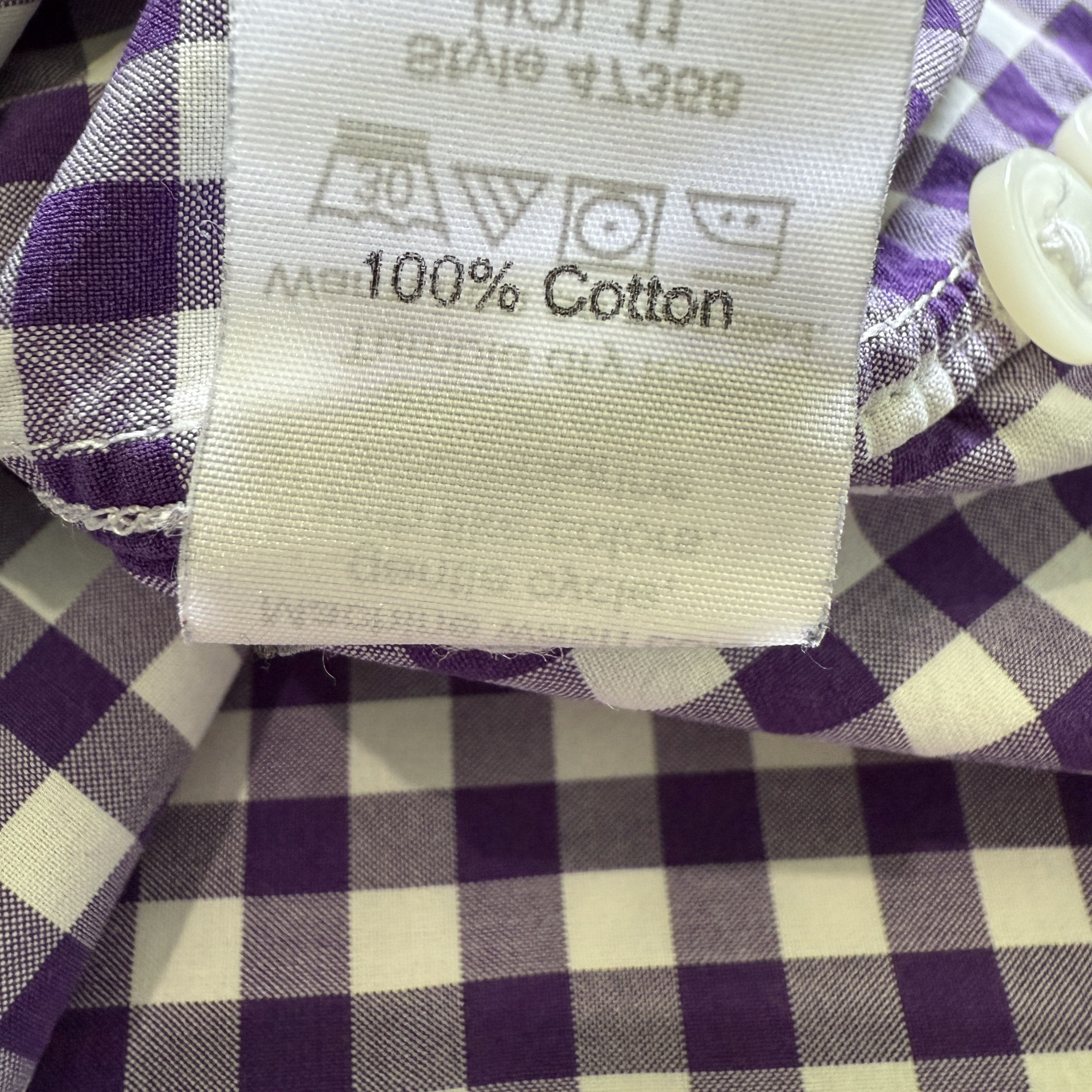 J.Crew J.Crew Gingham Button-Down Shirt M Purple 2-Ply Cotton Size US M / EU 48-50 / 2 - 5 Thumbnail