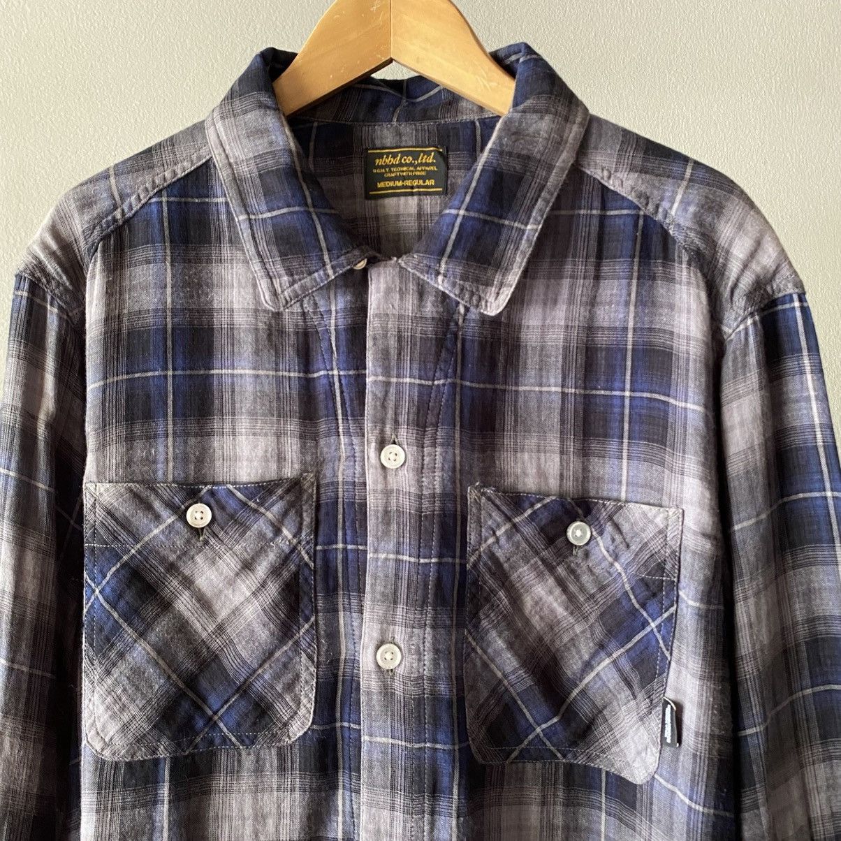 Neighborhood Neighborhood MEDIUM-REGULAR Navy Plaid Flannel Shirt Size US M / EU 48-50 / 2 - 5 Thumbnail
