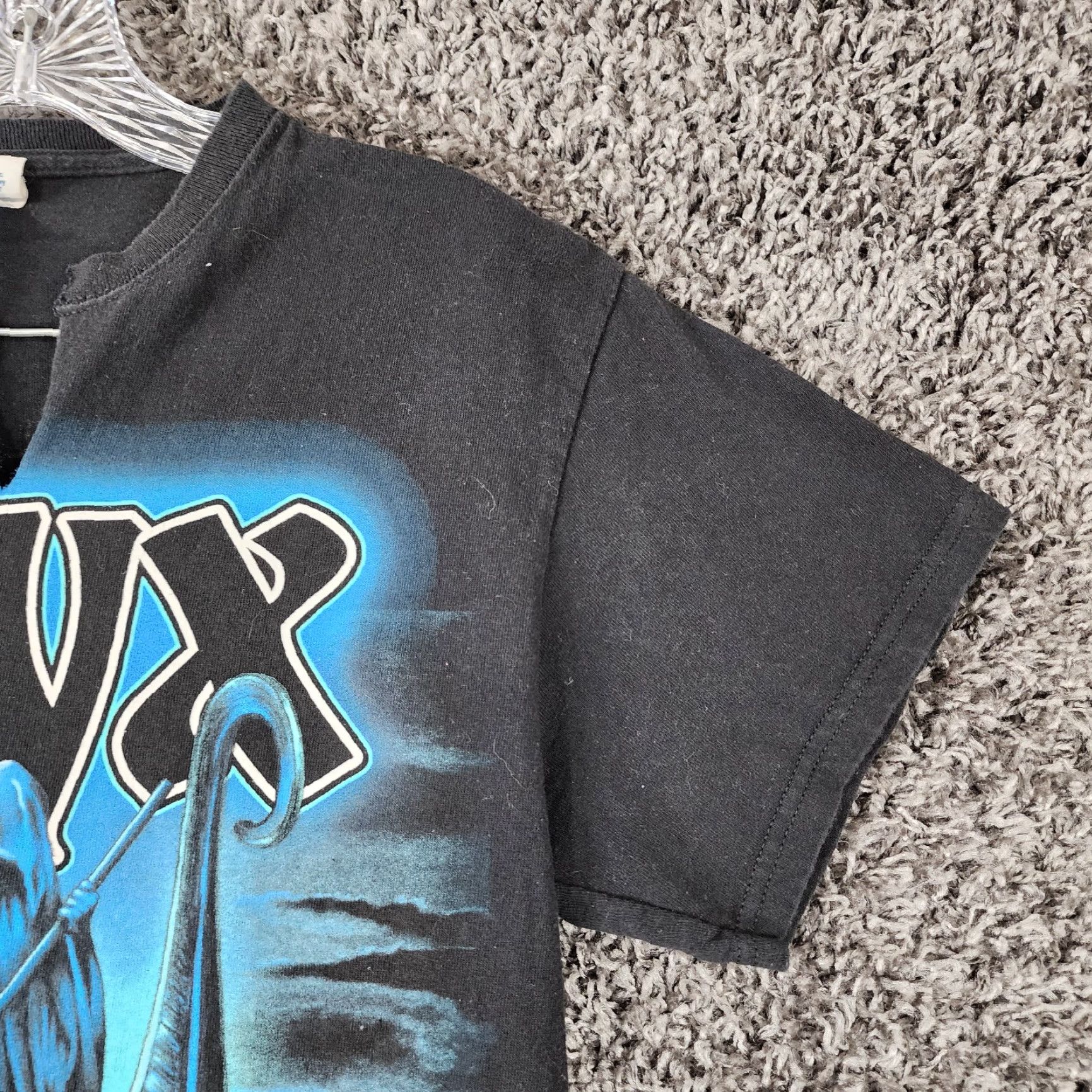 Delta VINTAGE Delta Styx Tour Graphic Tee Womens Short Sleeve V-Neck Size M Black Band Size 32" / US 10 / IT 46 - 3 Thumbnail