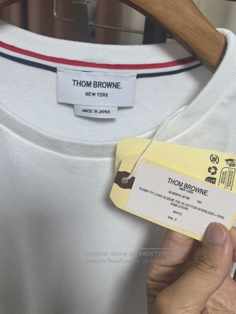 Thom Browne Thom Browne Knit Sleeve Label Long Sleeve Size US M / EU 48-50 / 2 - 3 Thumbnail