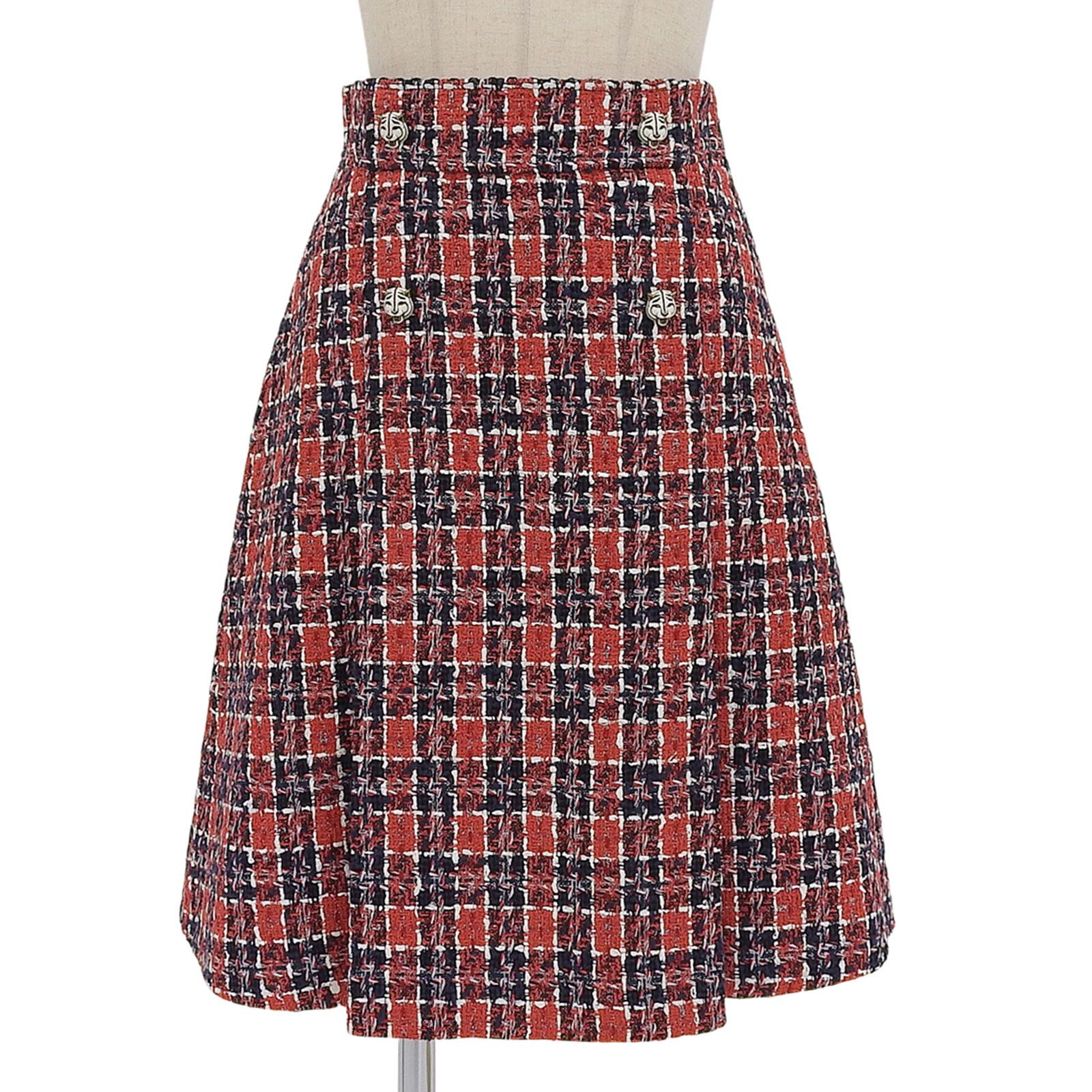 Gucci Gucci Gucci Tweed Rayon Skirt Textile Skirts 516588 DUTY FREE for USA Size ONE SIZE - 1 Thumbnail