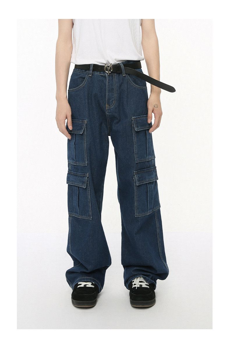Japanese Brand × Jean Vintage fashion multi-pocket wide-leg cargo jeans Size US 32 / EU 48 - 1 Thumbnail