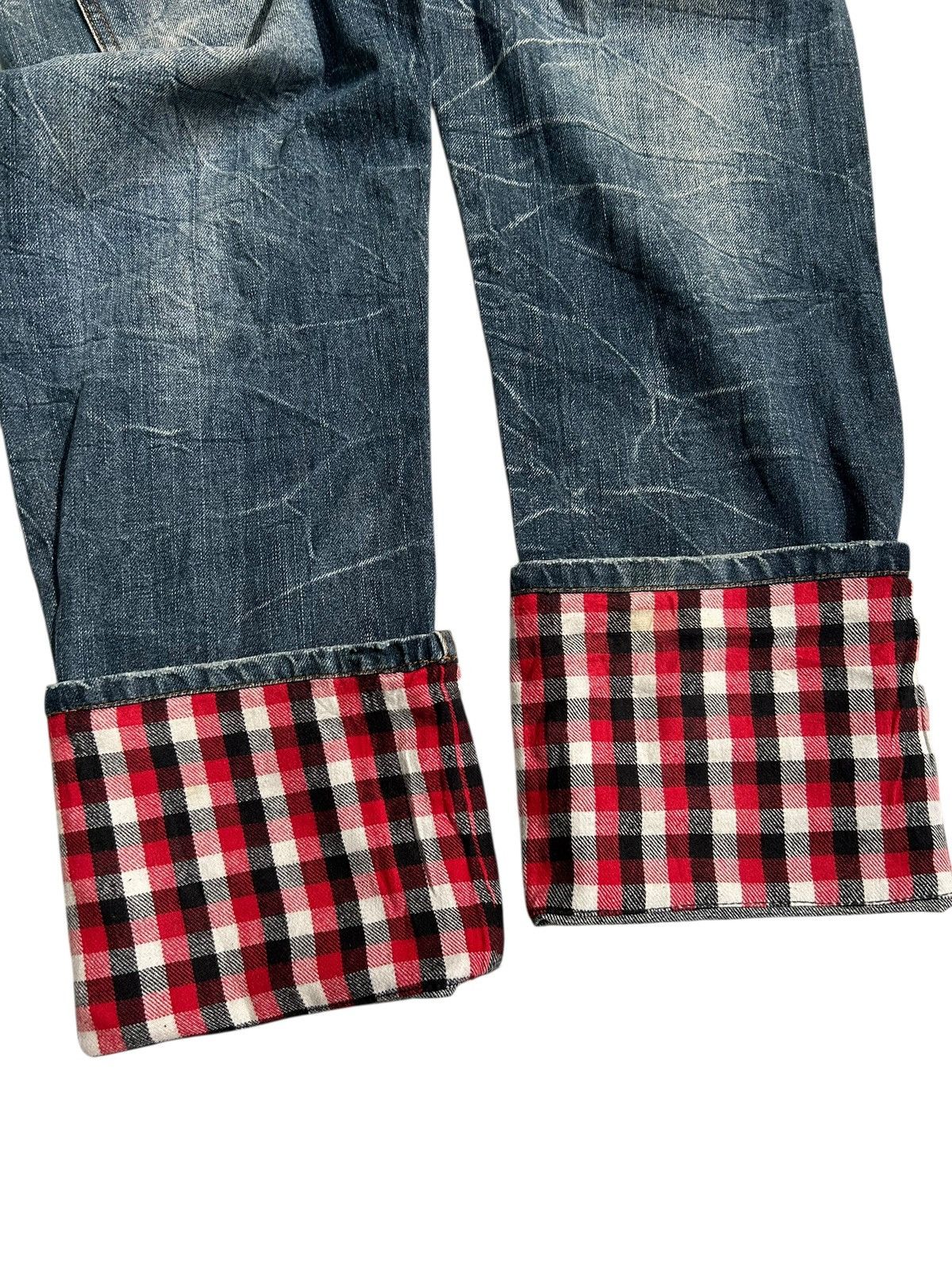 Japanese Brand × Kapital × Vintage Double Waist Nylaus Japanese Punk Style Denim Jeans Size US 32 / EU 48 - 18 Thumbnail