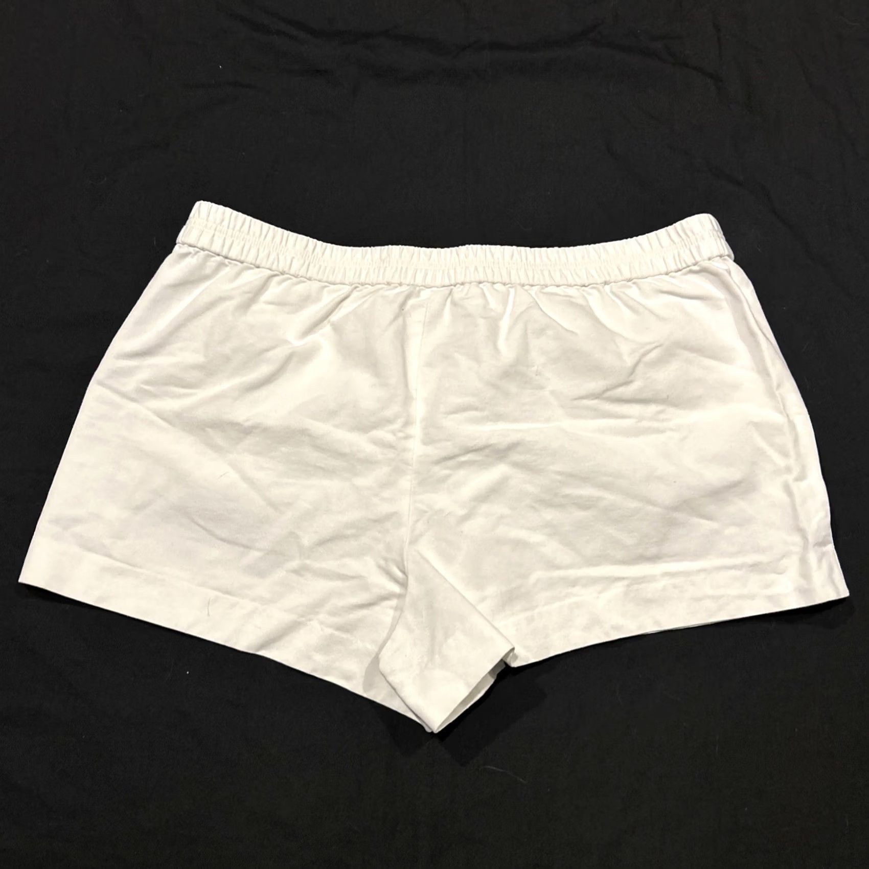J.Crew J.CREW Women’s XL White Cotton Knit Shorts Flat Front Chino 3 in Inseam Casual Women Size 40" / US 18 - 3 Thumbnail