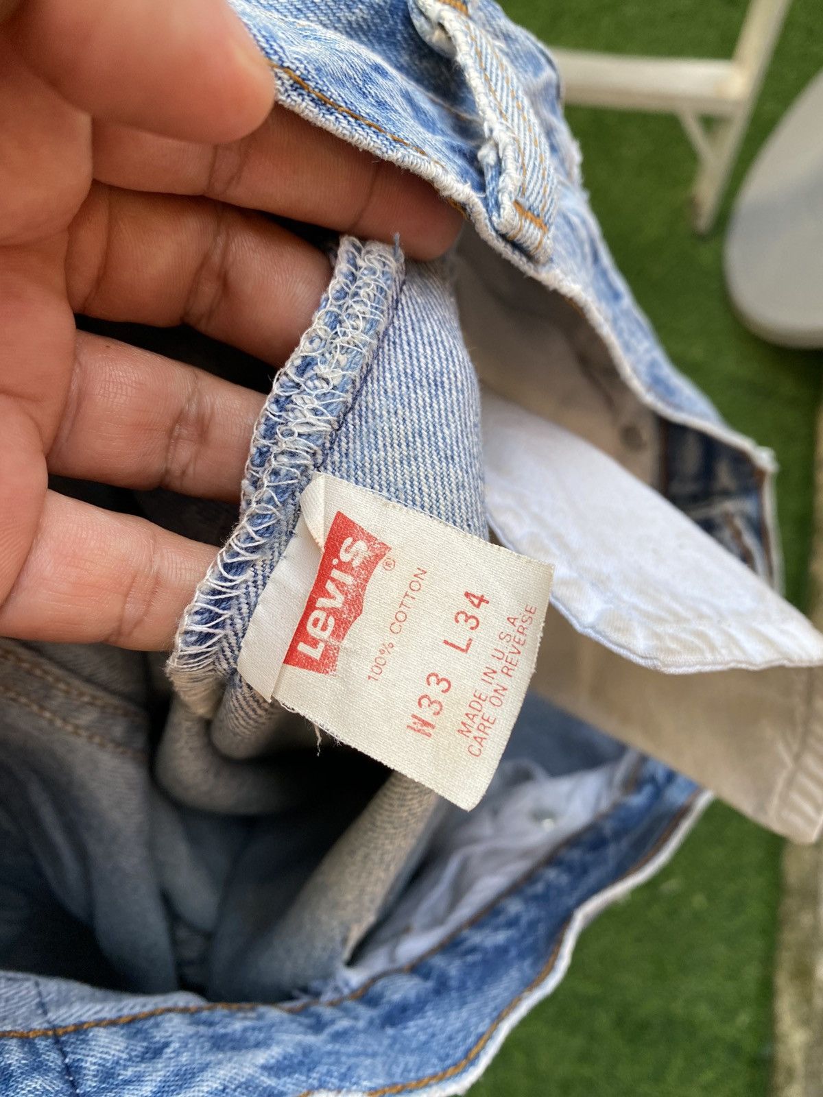 Levi's × Levi's Vintage Clothing × Vintage W32x32 vintage 90s levi's 501 distressed made in USA Size US 32 / EU 48 - 8 Thumbnail