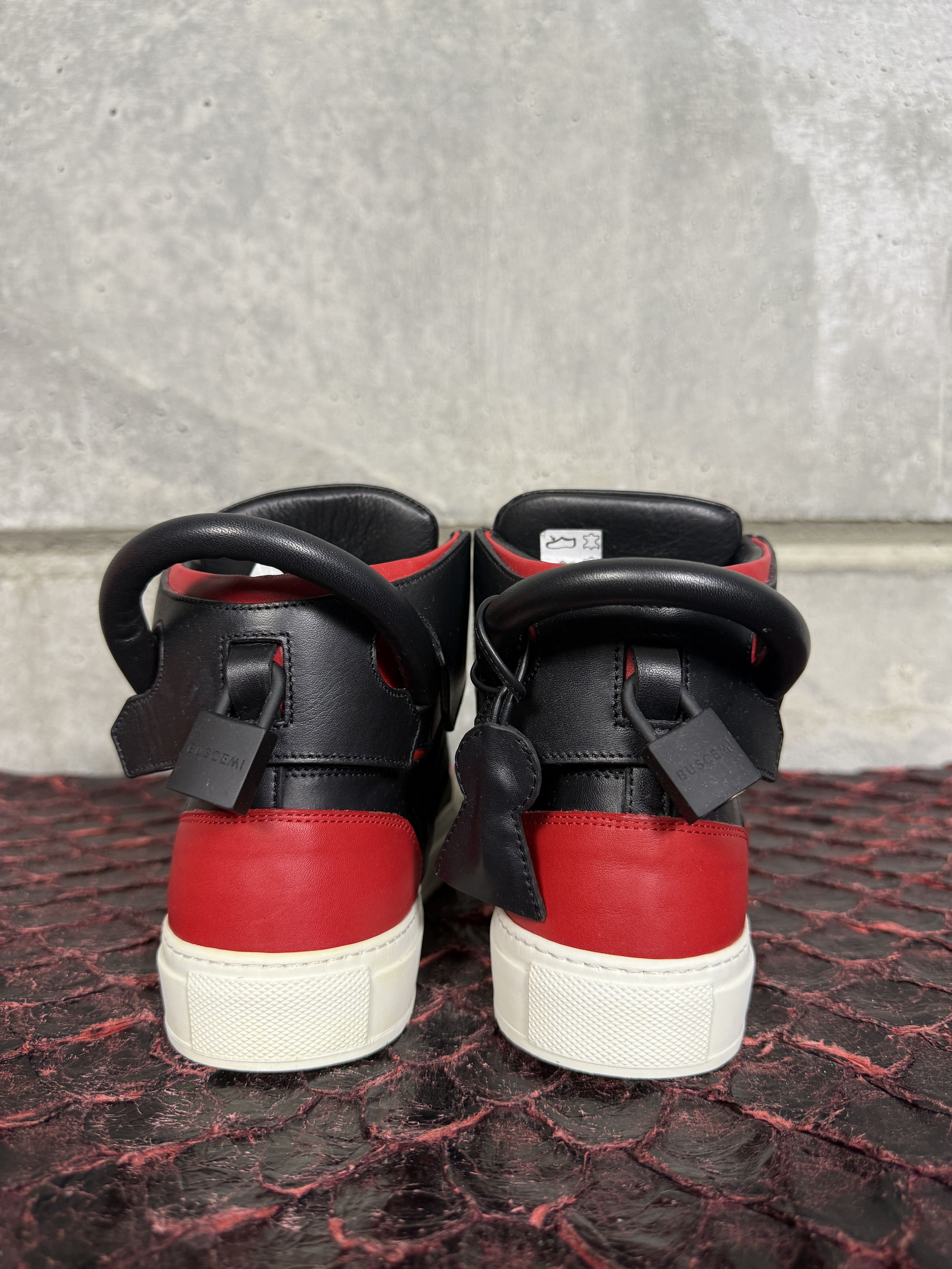 Buscemi $695 Buscemi 110MM FIEG Black & Red Size US 6 / IT 36 - 5 Thumbnail
