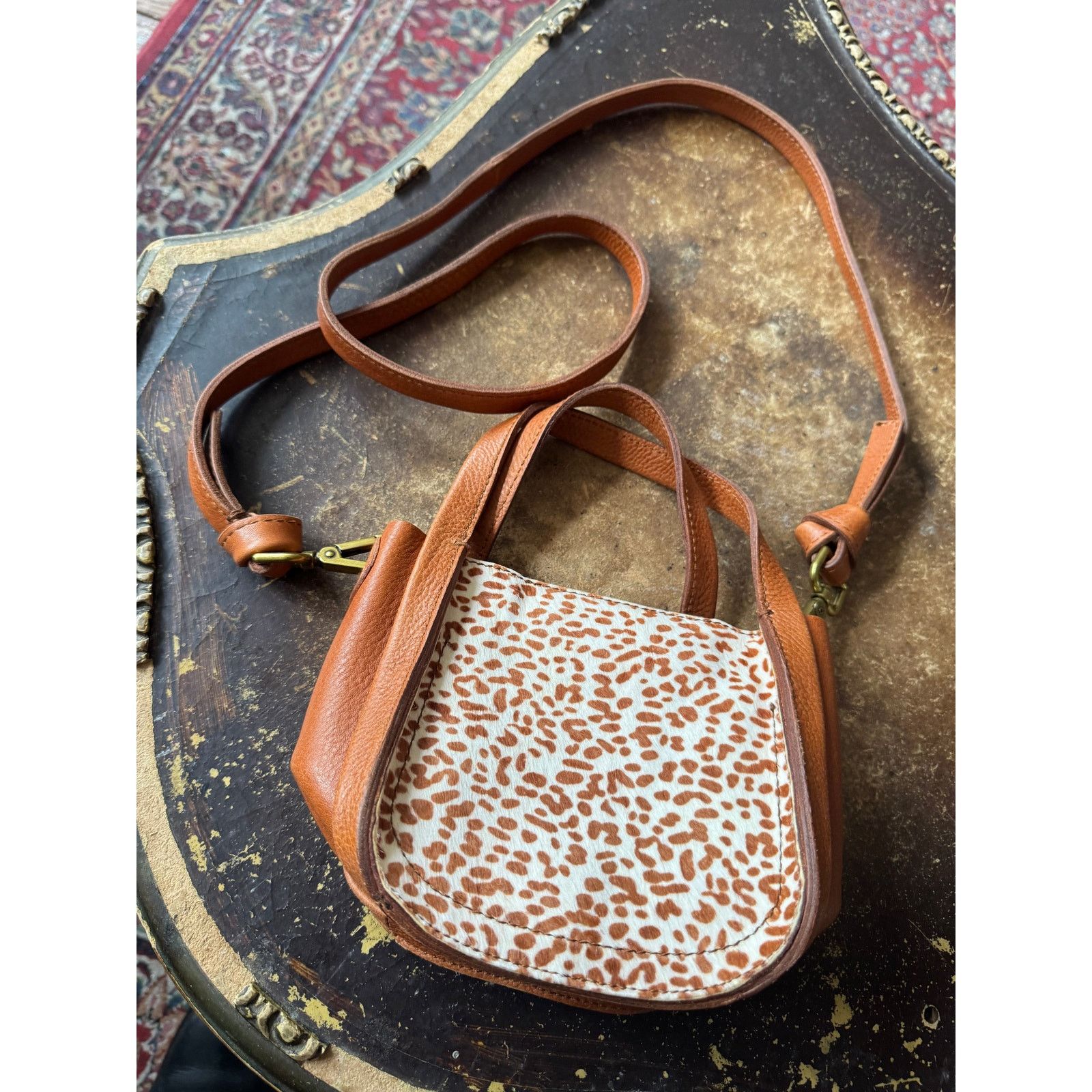 Madewell Madewell Micro Sydney Bag in Animal Spotted Calf Hair Size ONE SIZE - 5 Thumbnail
