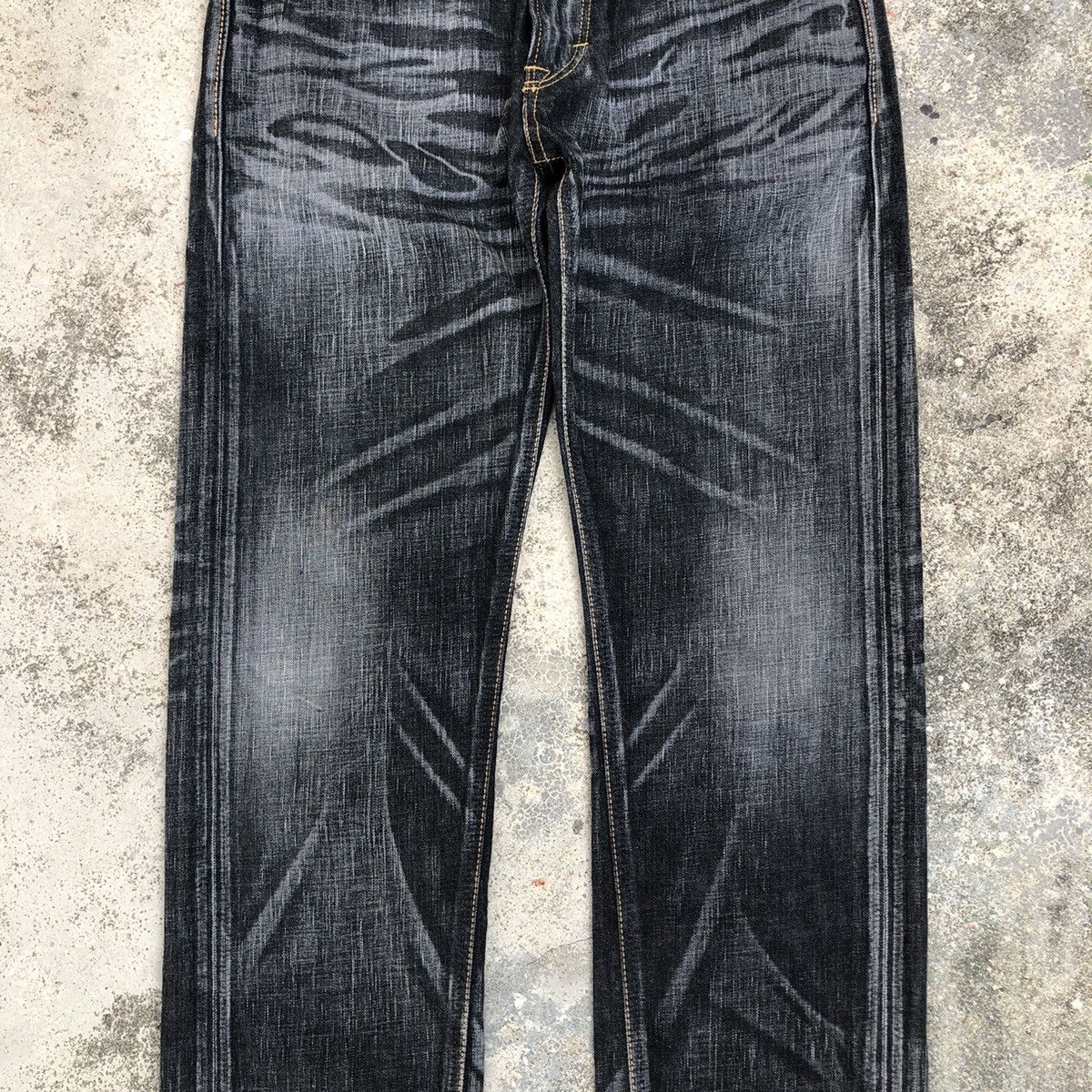 Edwin Vintage Edwin Blue Trip 503 Distressed Denim Jeans Size US 32 / EU 48 - 2 Thumbnail