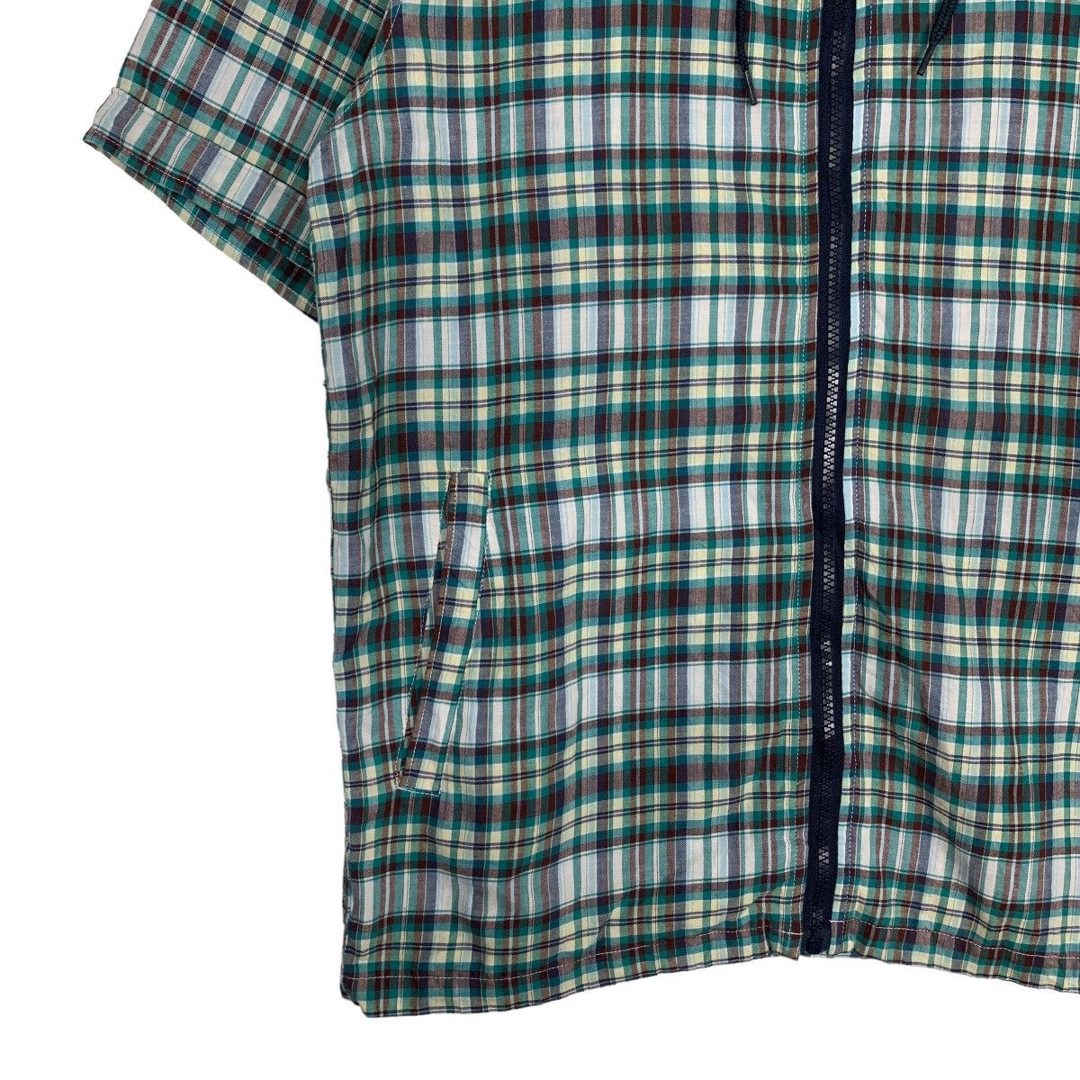 Converse CONVERSE GREEN CHECKED SHORT SLEEVE HOODIES JACKET #0196-C10 Size US L / EU 52-54 / 3 - 4 Thumbnail