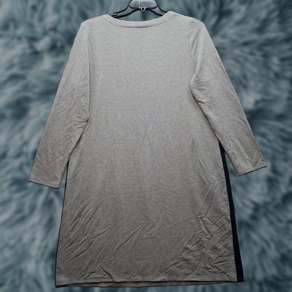 J. Jill J. Jill Wearever T-Shirt Dress Women Size L Gray Rayon Round Neck Pullover dress Size L / US 10 / IT 46 - 1 Thumbnail