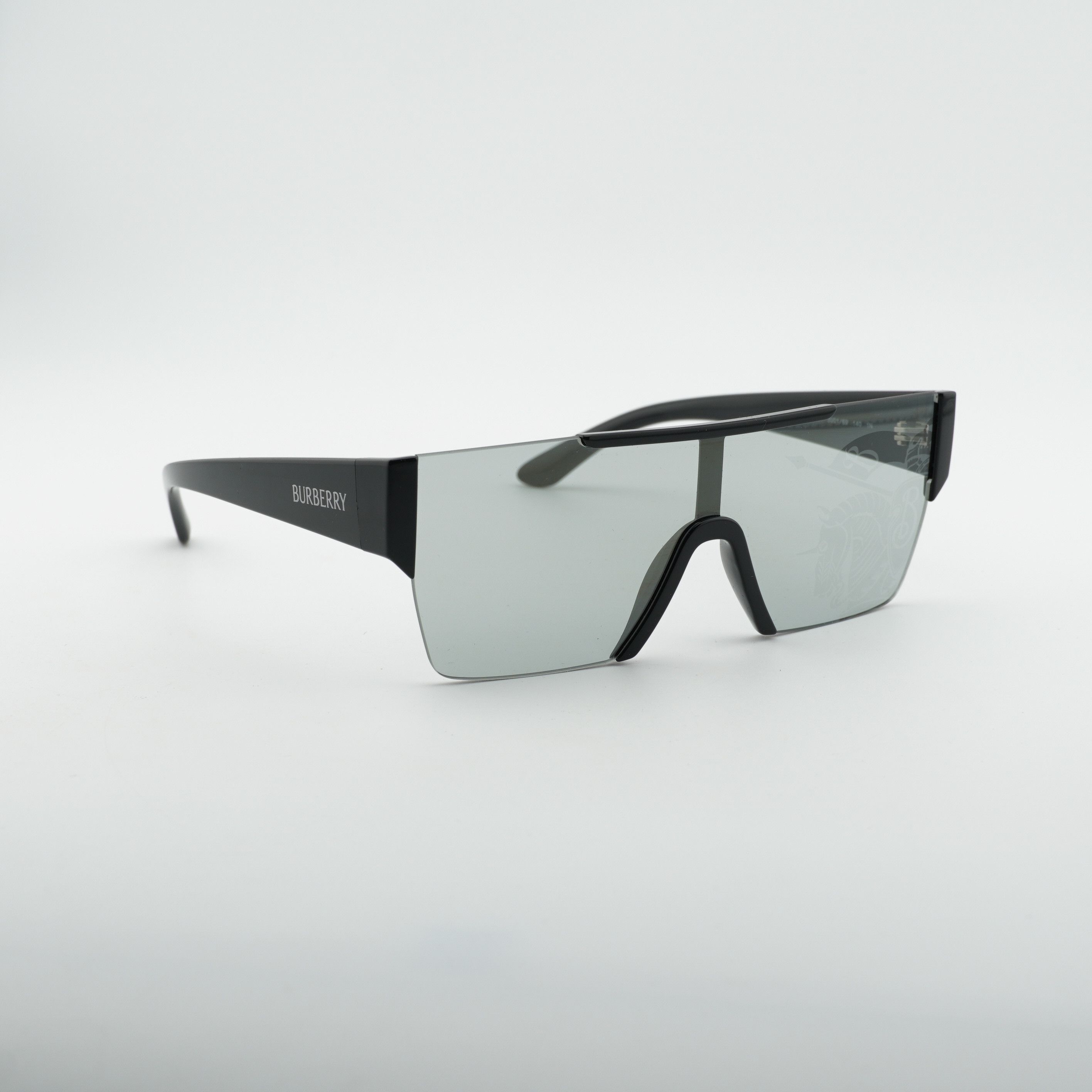 Burberry Burberry BE4291 3001/69 Sunglasses Black Shield Frame Size ONE SIZE - 8 Thumbnail