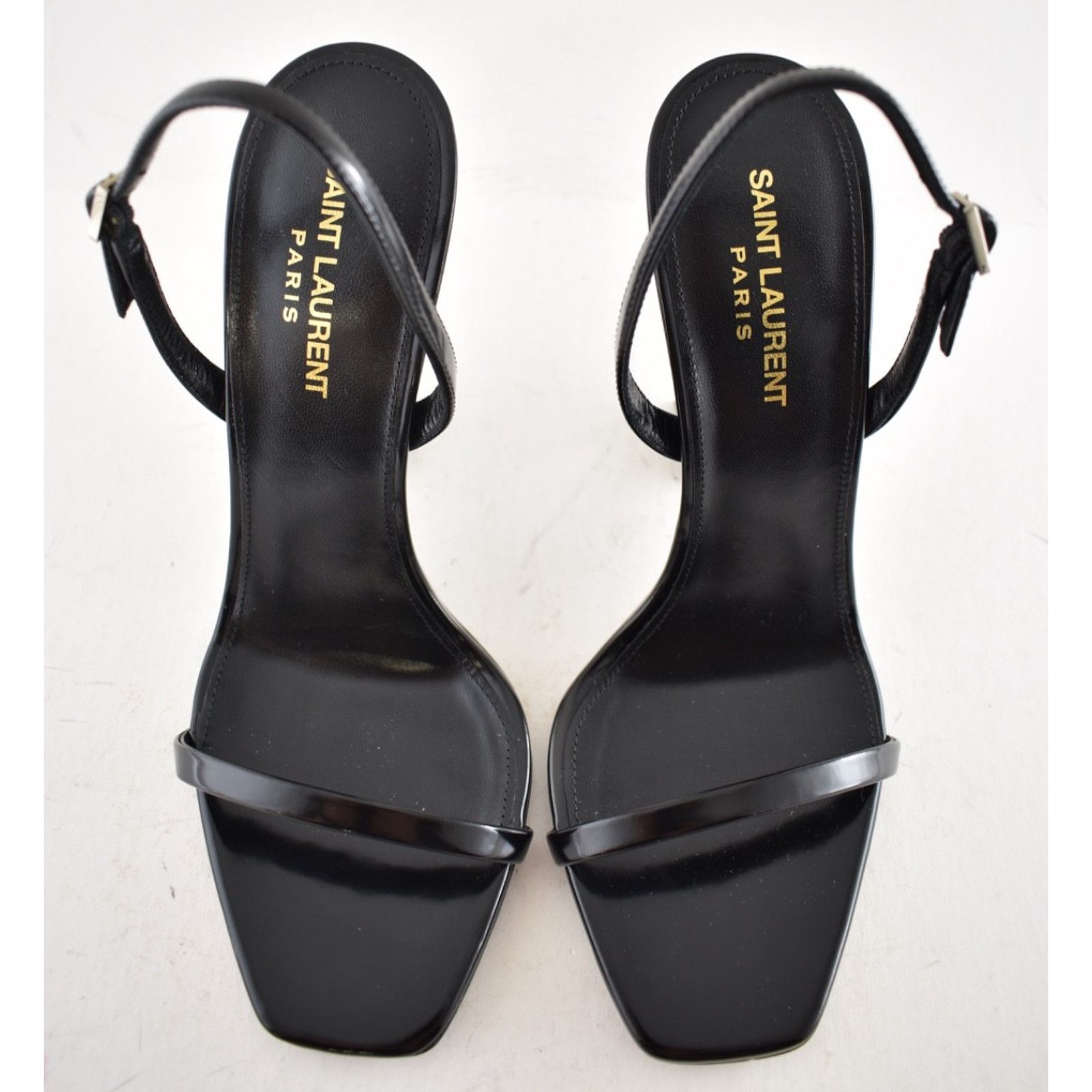 Yves Saint Laurent Saint Laurent Opyum 110 Black Leather YSL Logo Heel Size US 10.5 / IT 40.5 - 9 Thumbnail