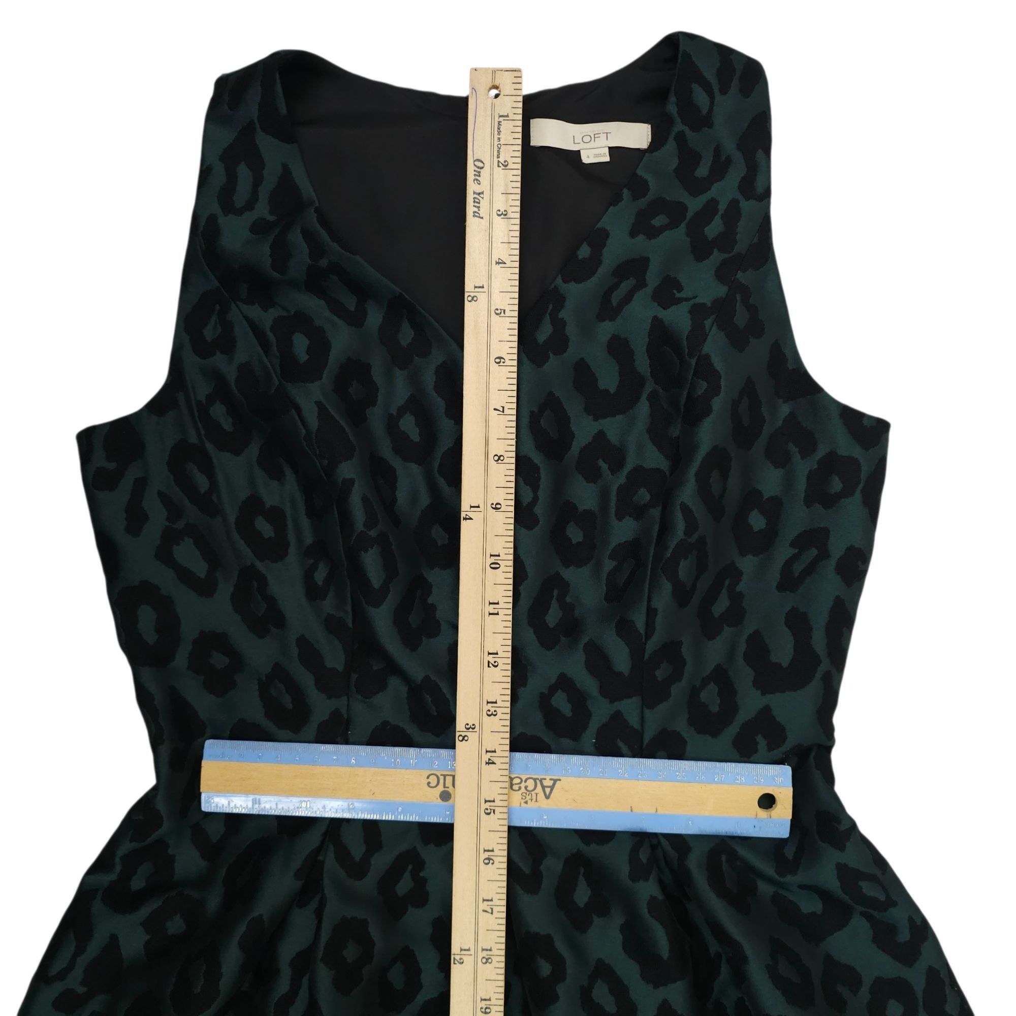 Loft Ann Taylor Loft Leopard Print Jacquard Fit & Flare Dress 4 Size S / US 4 / IT 40 - 10 Thumbnail