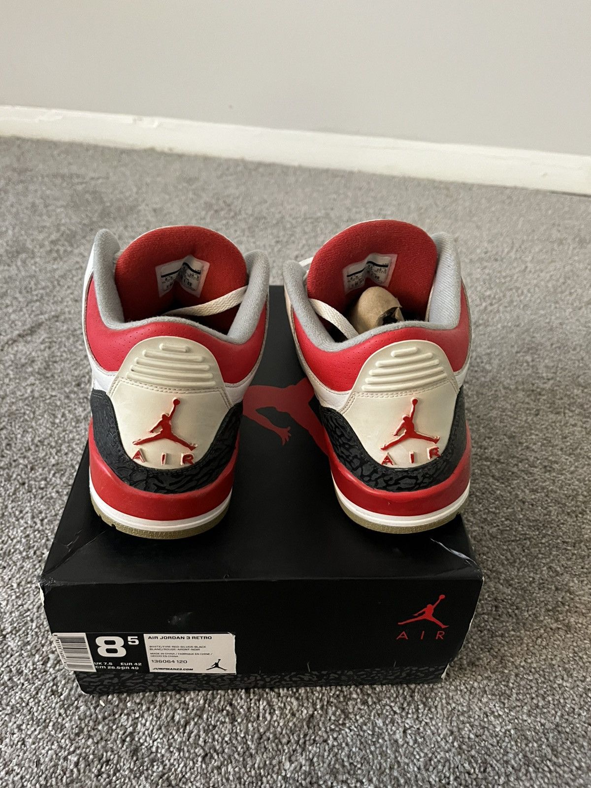 Jordan Brand Jordan Fire Red 3 Size US 8.5 / EU 41-42 - 4 Thumbnail