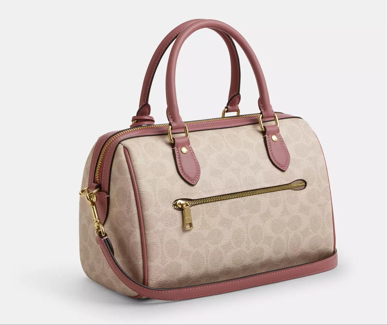 Coach Rowan Satchel Bag In Signature Canvas With Heart Charm CDB21 Size ONE SIZE - 13 Thumbnail