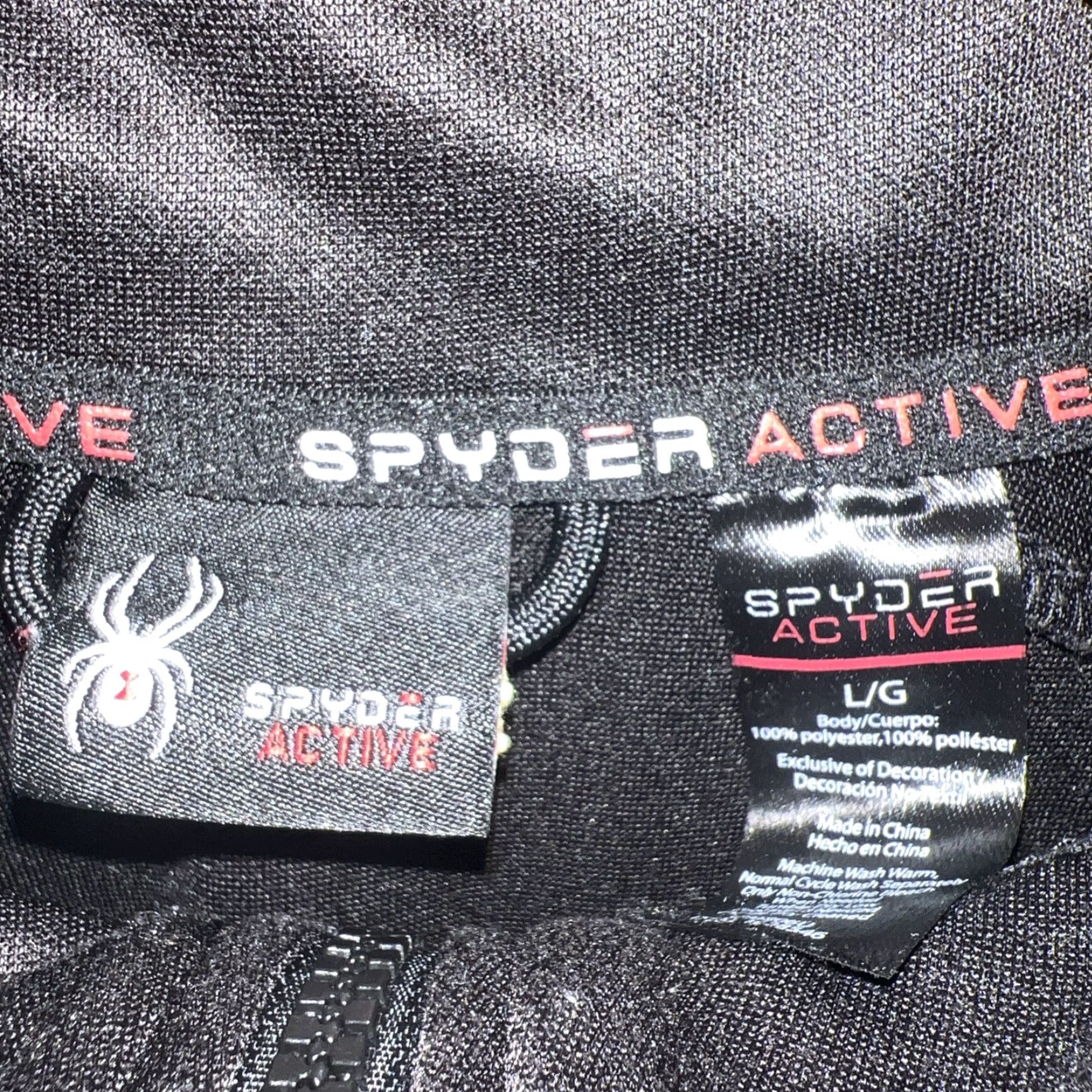 Spyder Spyder Active Black Full Zip Jacket Mens Size L Size US L / EU 52-54 / 3 - 4 Thumbnail