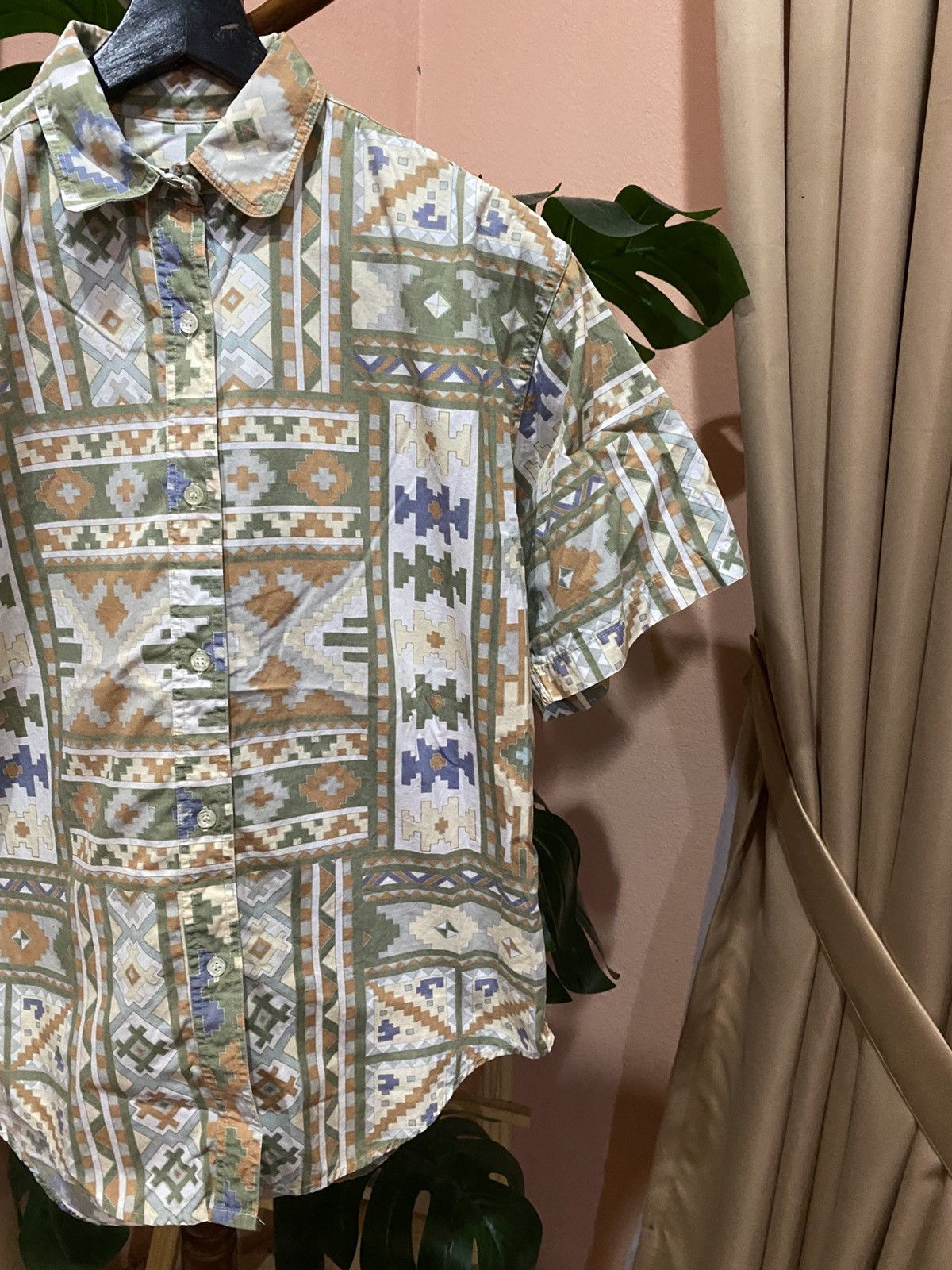 Woolrich Woolen Mills Vintage Woolrich Aztec Print Short Sleeve Shirt – Made Japan Size US S / EU 44-46 / 1 - 4 Thumbnail