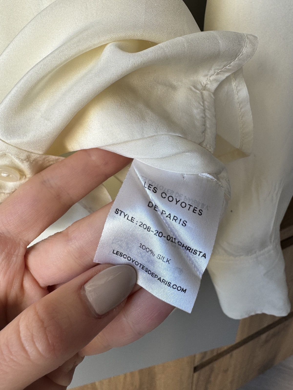 Sandro Les Coyotes de Paris Silk Ivory Shirt Size S / US 4 / IT 40 - 5 Thumbnail