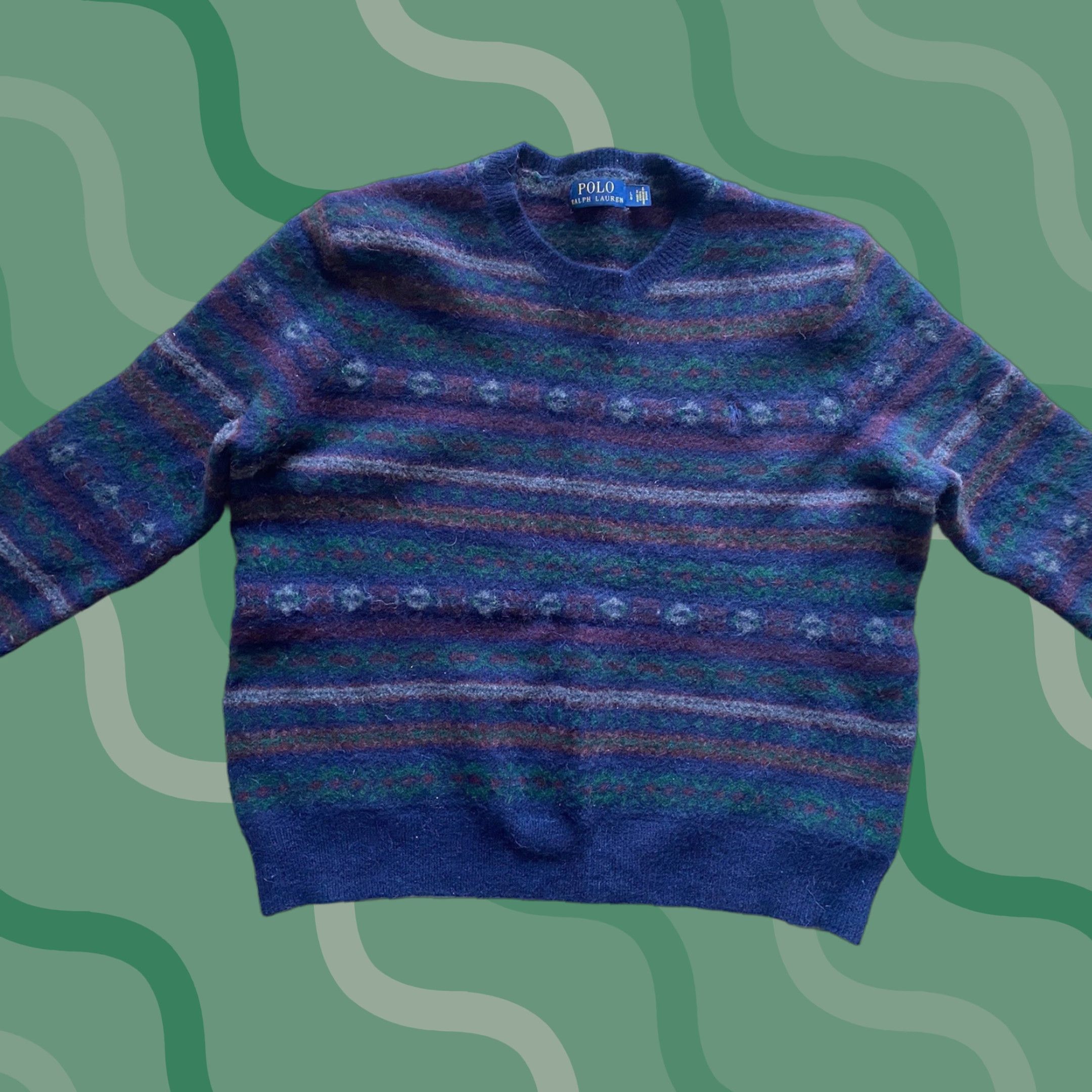 Polo Ralph Lauren Polo Ralph Lauren Women’s Sweater L Wool Alpaca Multicolor Pullover Size L / US 10 / IT 46 - 1 Thumbnail