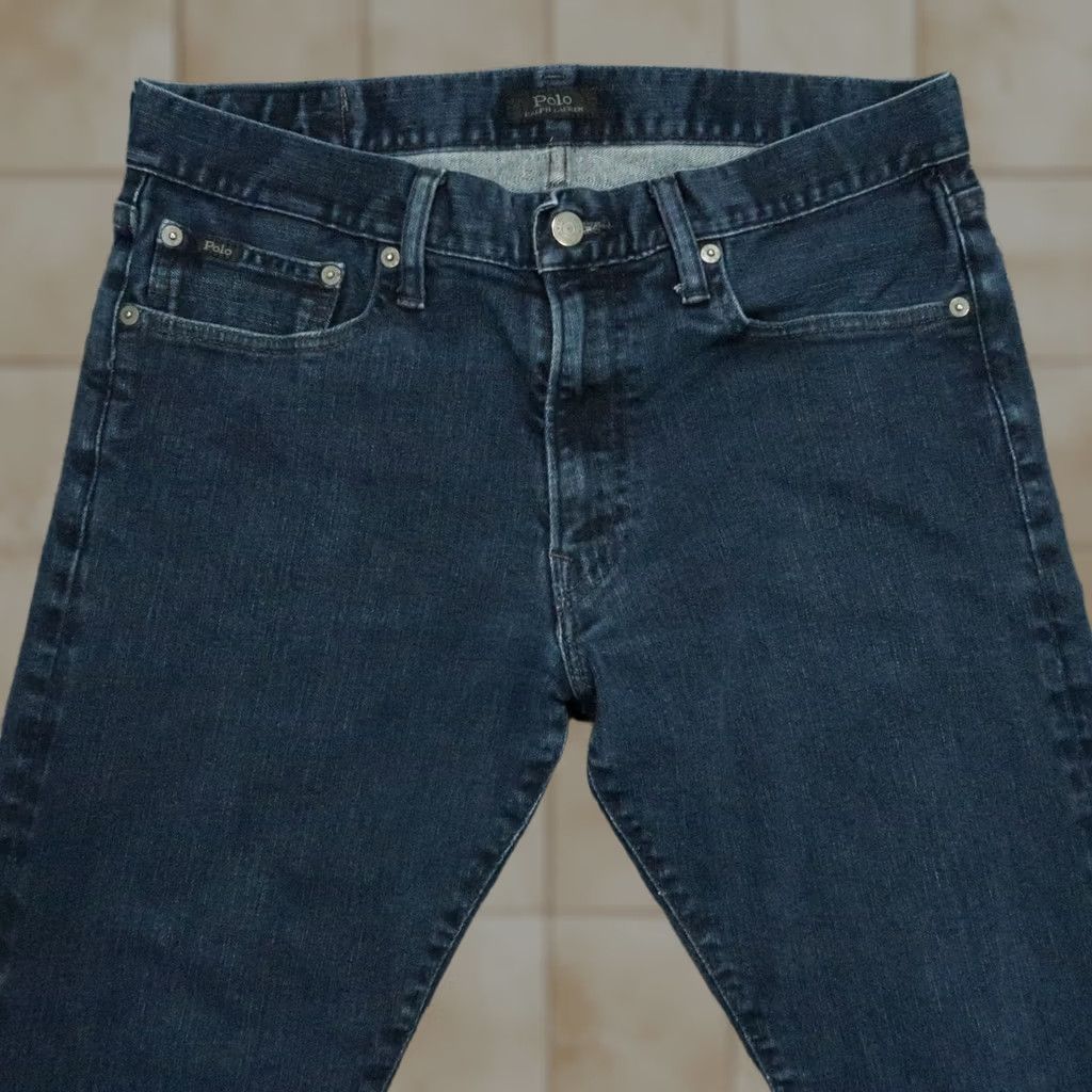 Polo Ralph Lauren Polo Ralph Lauren Jeans Slim Straight 5 Pocket Mens 33x30 Blue Dark Wash 30 In Inseam Stretch Denim Variety Varick Style Straight Size US XS / EU 42 / 0 - 1 Thumbnail