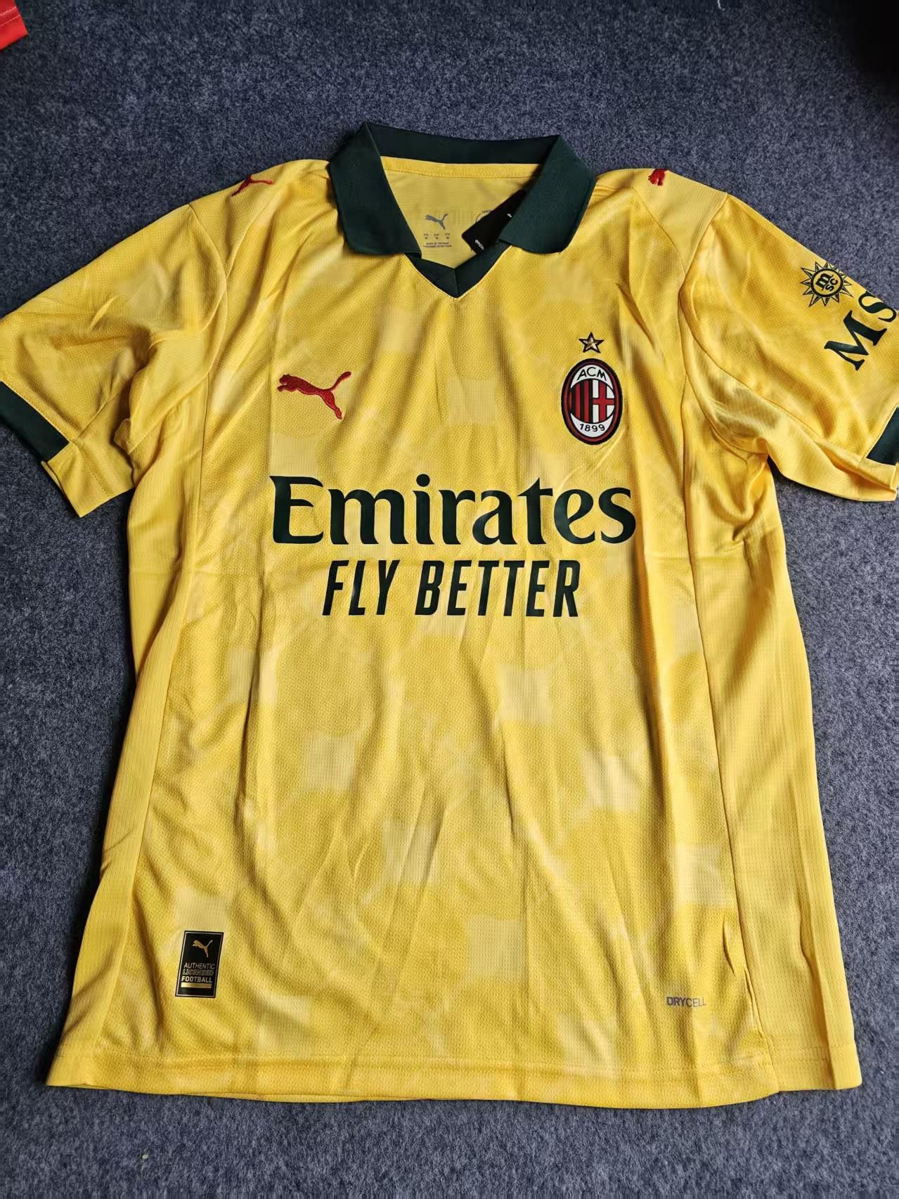 2025 26 AC Milan Jersey Away Yellow