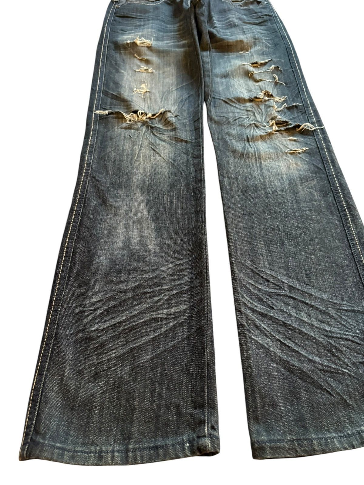 Energie × Japanese Brand Vintage Energie Faded Distressed Ripped Loose Jeans Size US 32 / EU 48 - 6 Thumbnail