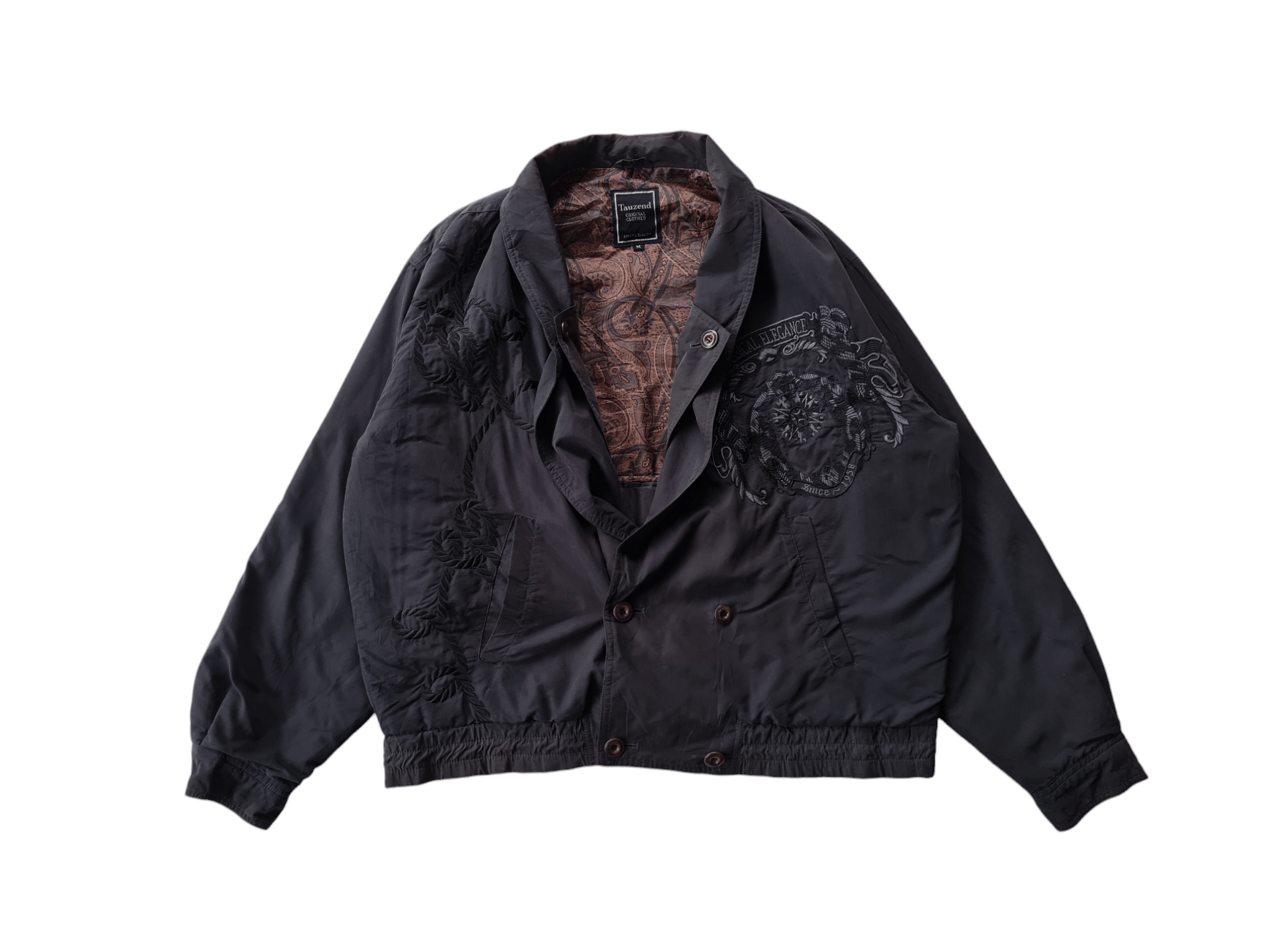 Japanese Brand × Vintage Tauzend Jacket Embroided Logo Bomber Style Size US M / EU 48-50 / 2 - 1 Thumbnail