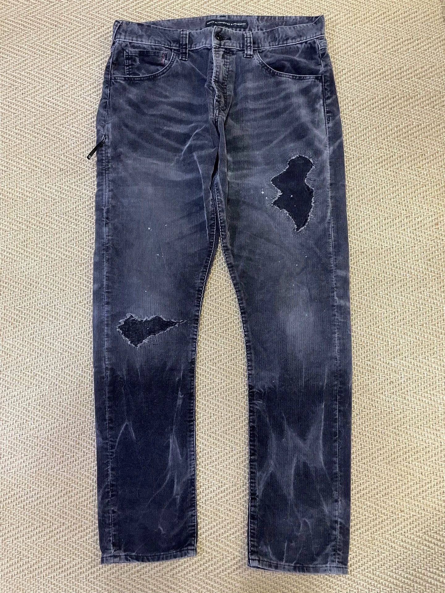 Vanquish DENIM VANQUISH FRAGMENT Cord Pants W32 Wash/Distressed Size US 32 / EU 48 - 1 Thumbnail