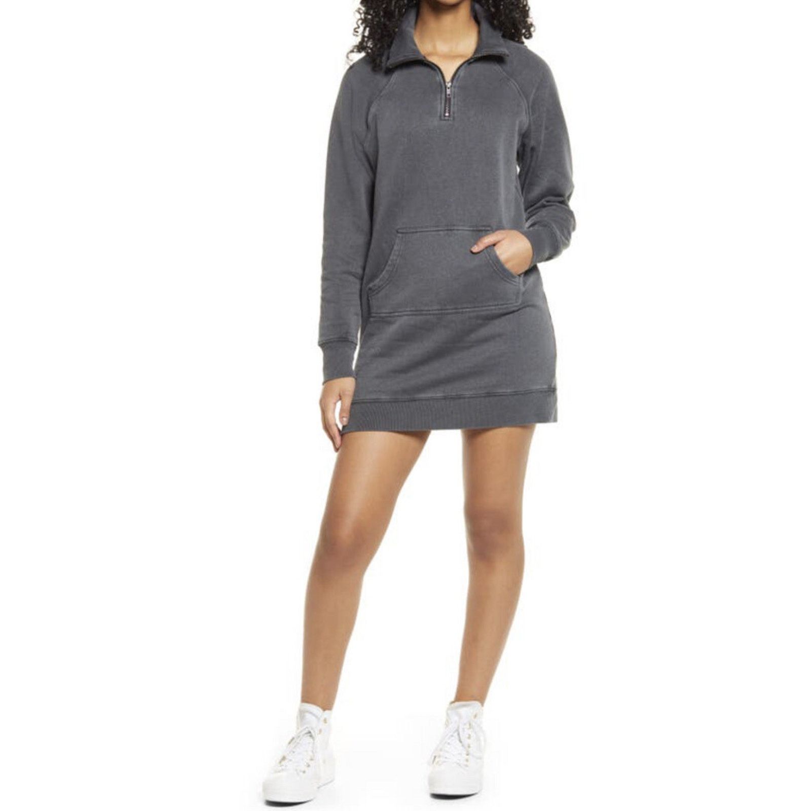 BP. BP. . Fleece Quarter Zip Dress dress tunic size XXS A003135 Size XXS / US 00 / IT 34 - 1 Thumbnail